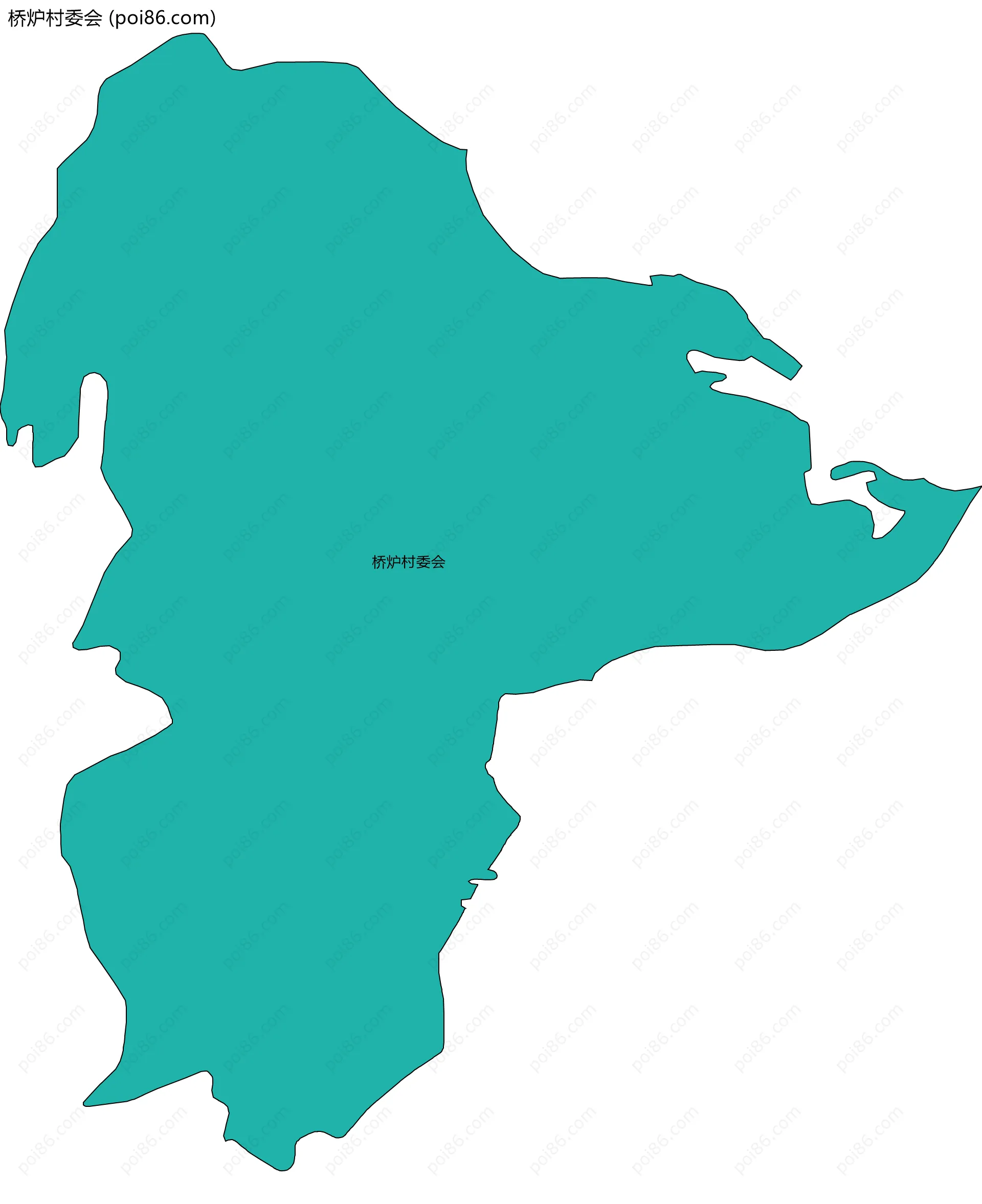 桥炉村委会边界地图