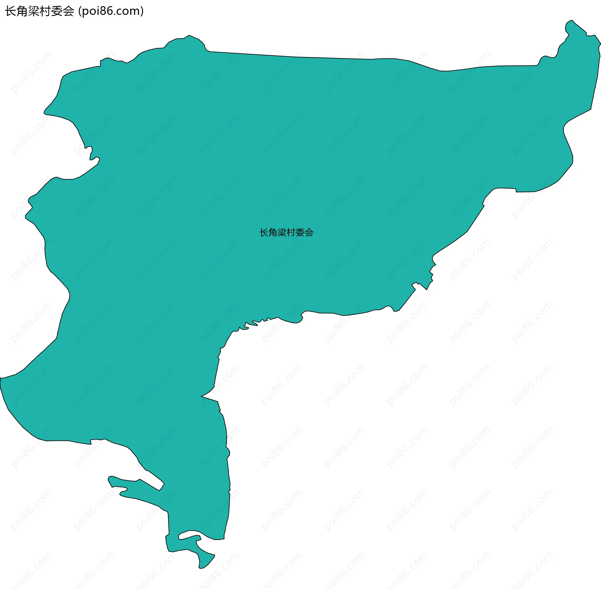 长角梁村委会边界地图