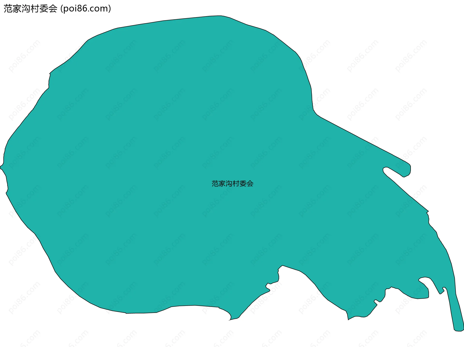 范家沟村委会边界地图