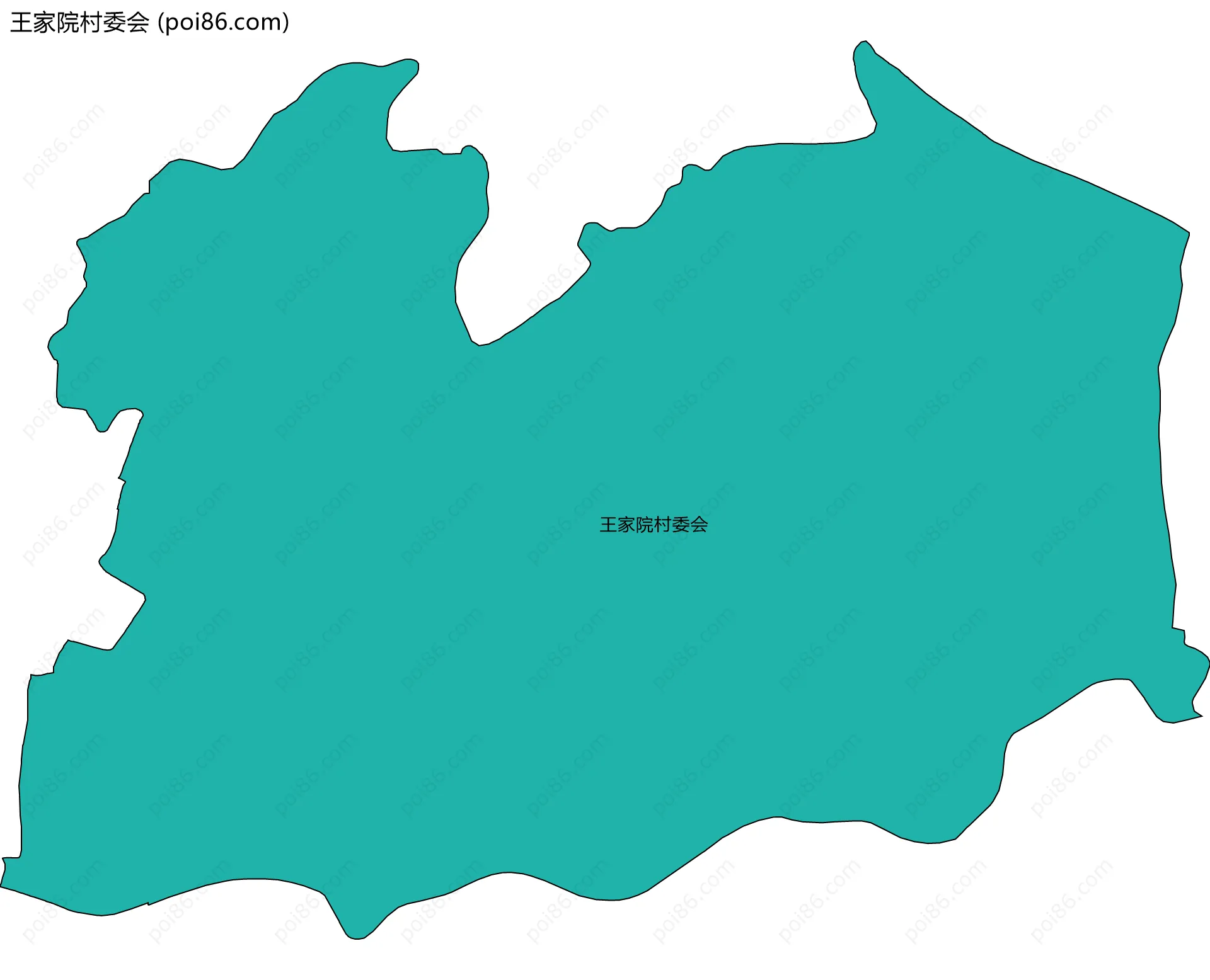 王家院村委会边界地图