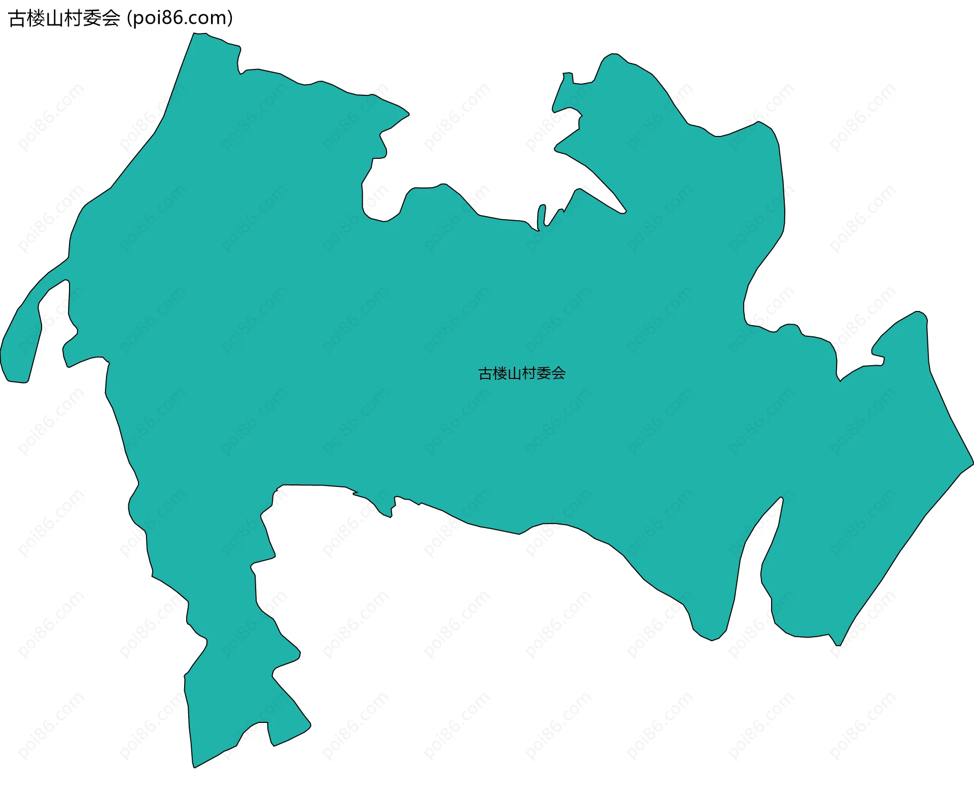 古楼山村委会边界地图