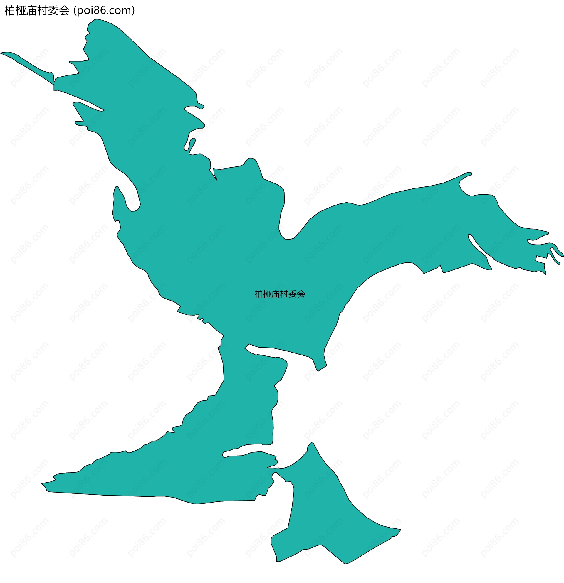 柏桠庙村委会边界地图