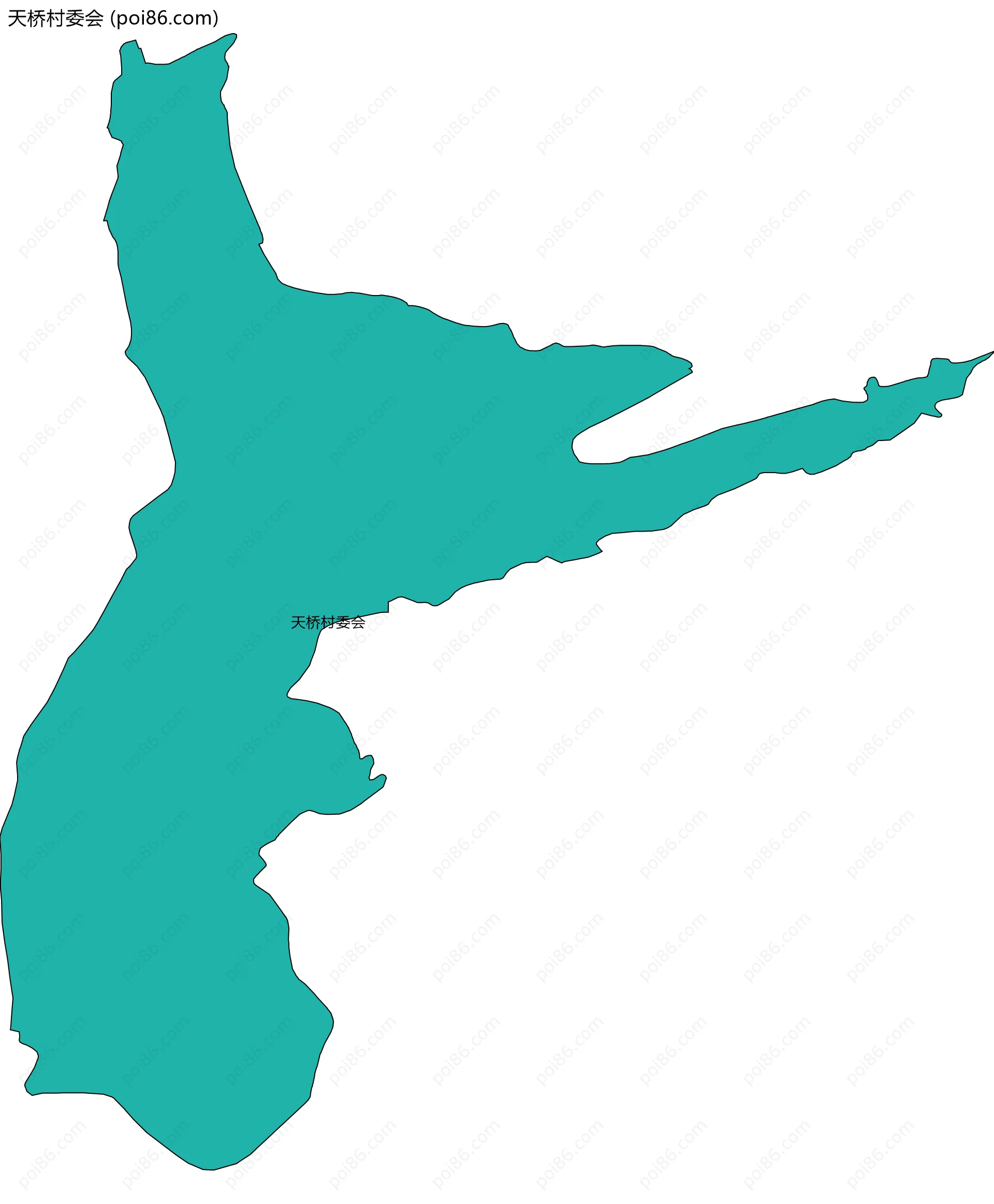 天桥村委会边界地图