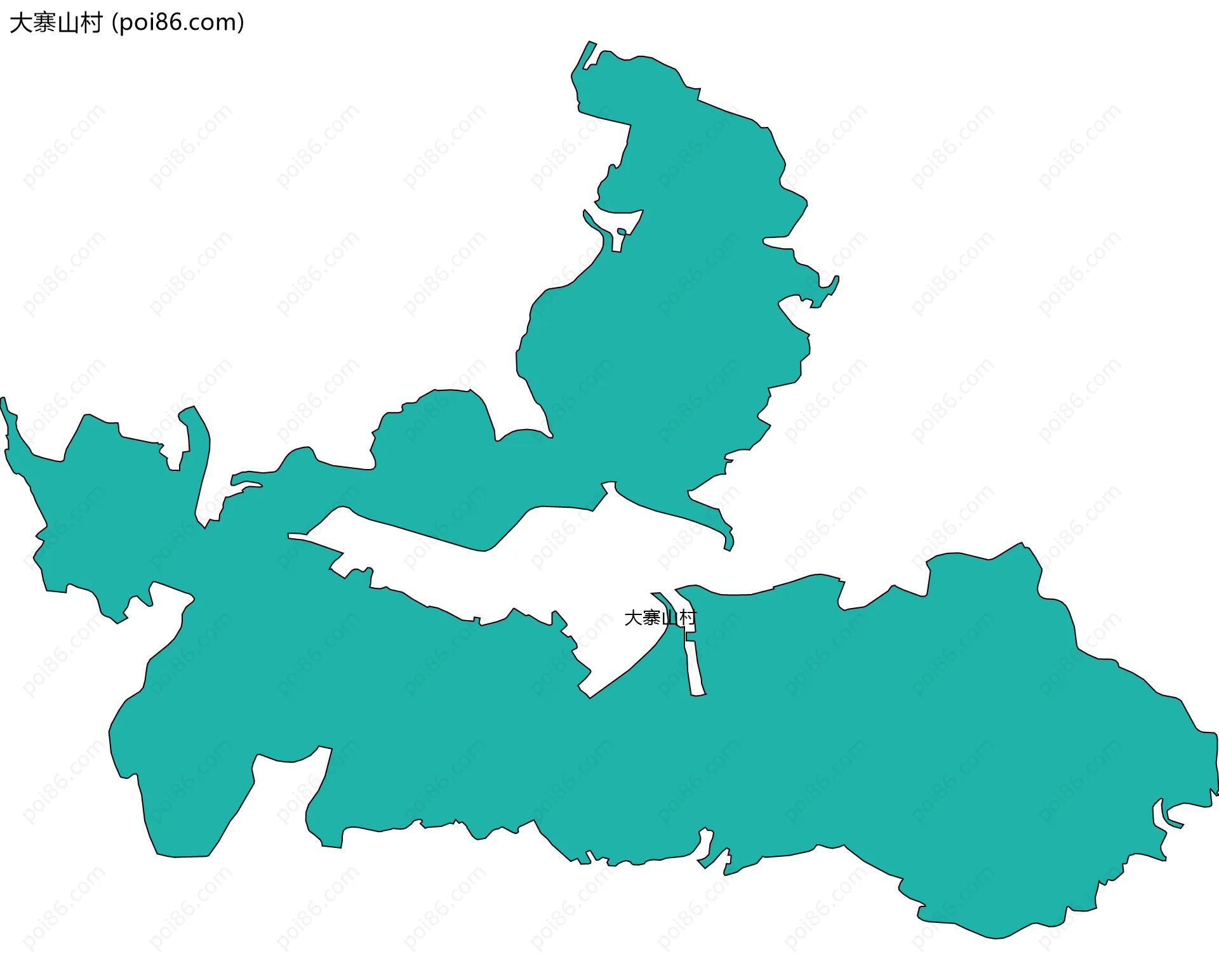 大寨山村边界地图