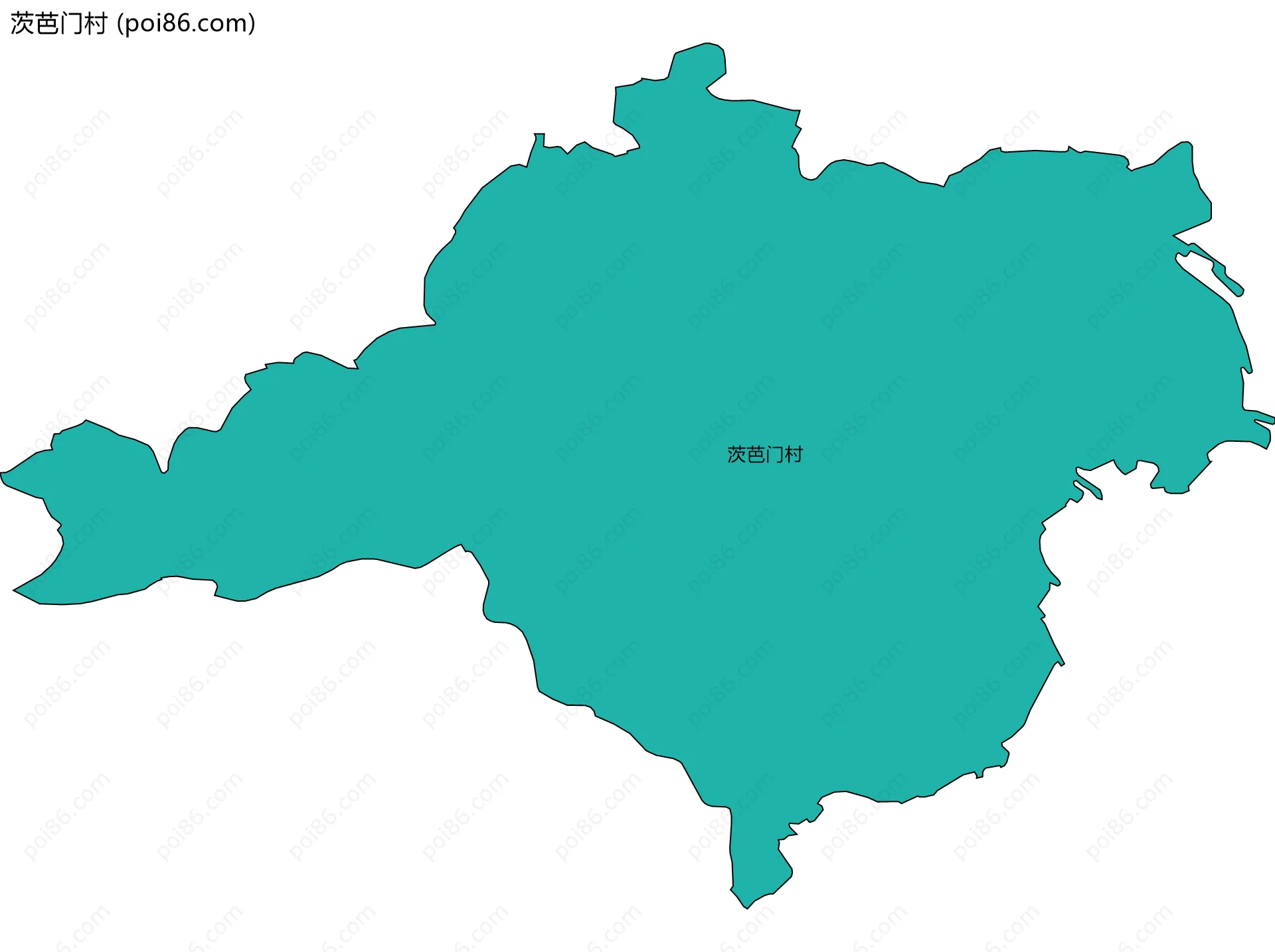 茨芭门村边界地图