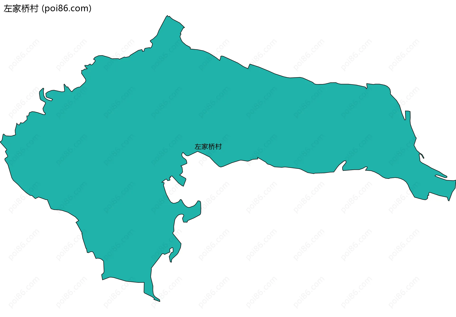 左家桥村边界地图