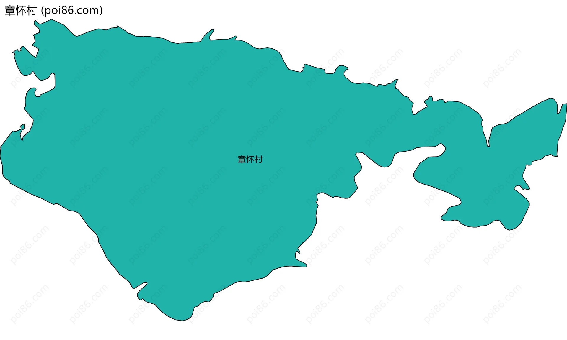 章怀村边界地图