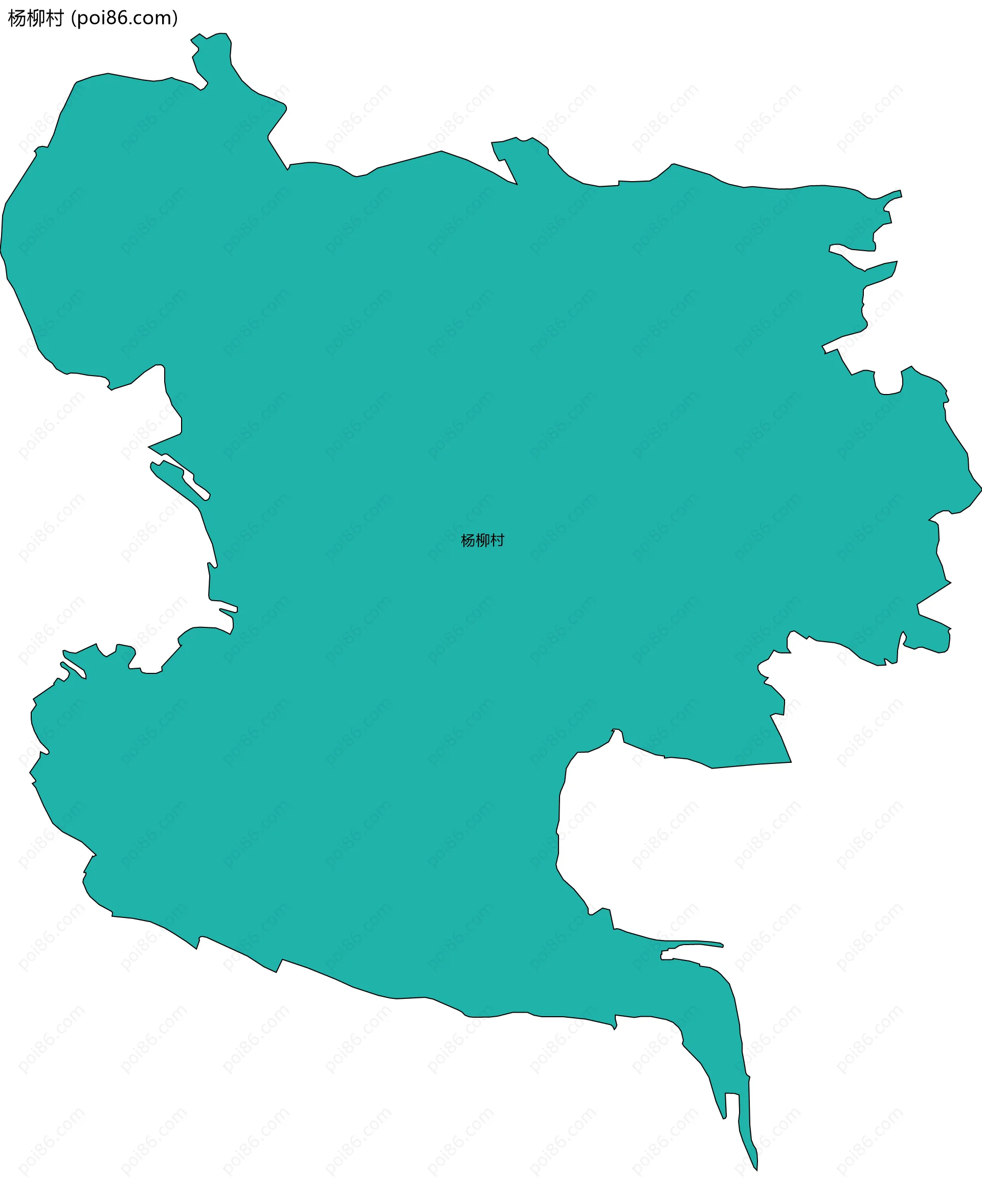 杨柳村边界地图