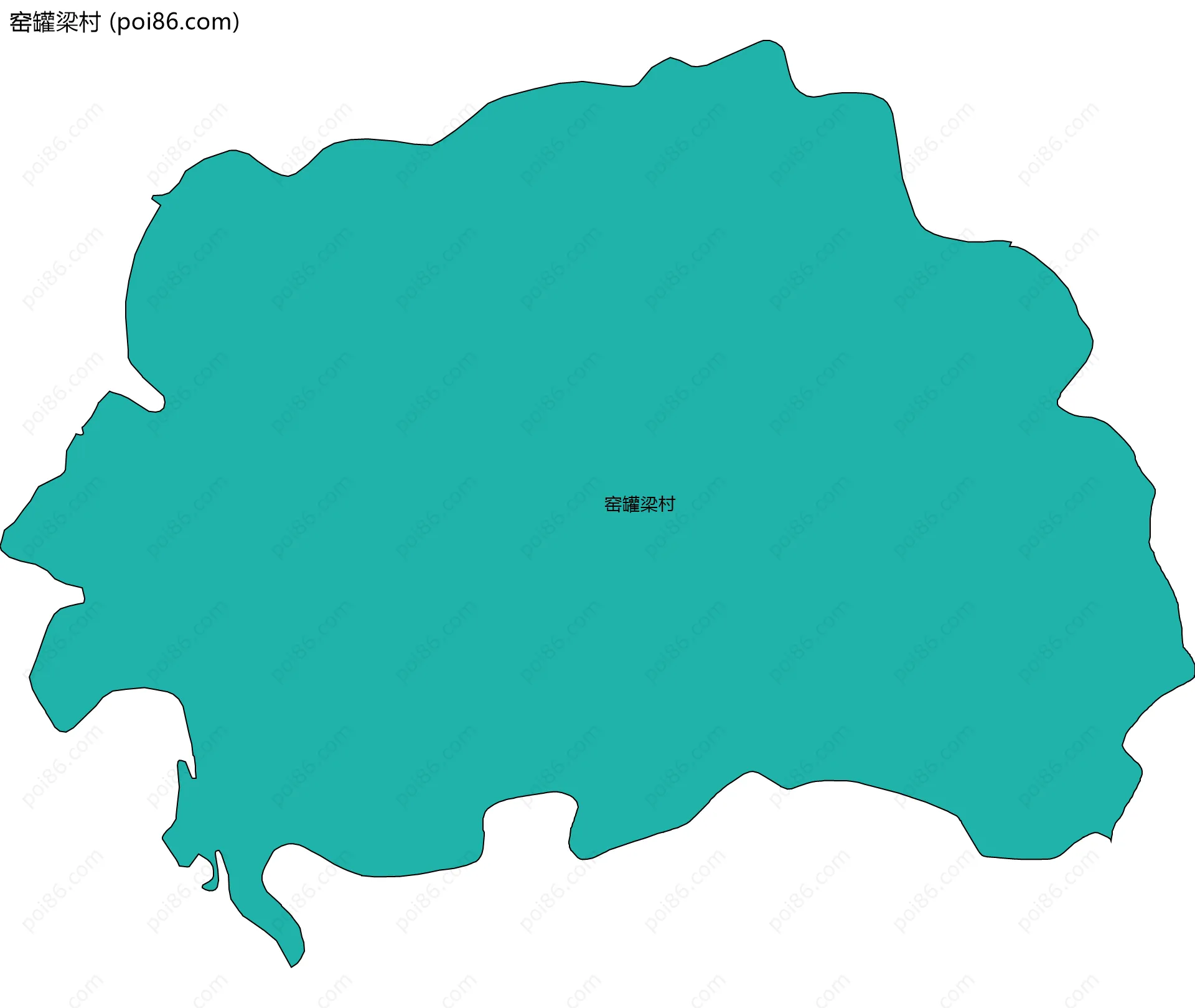 窑罐梁村边界地图