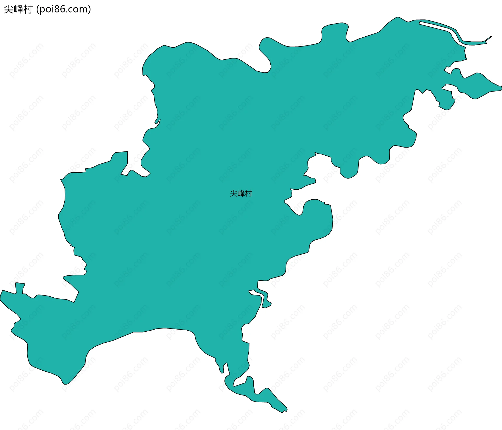 尖峰村边界地图