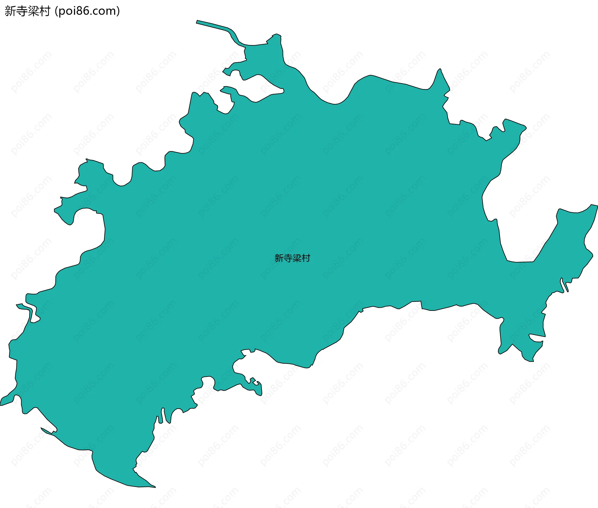 新寺梁村边界地图