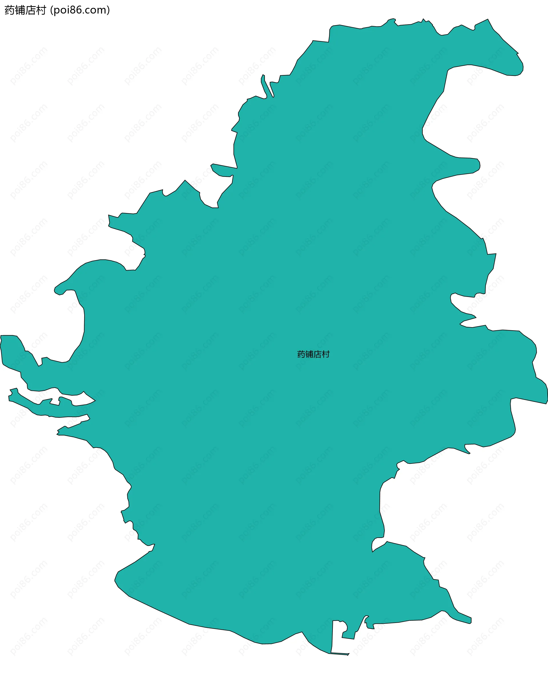 药铺店村边界地图