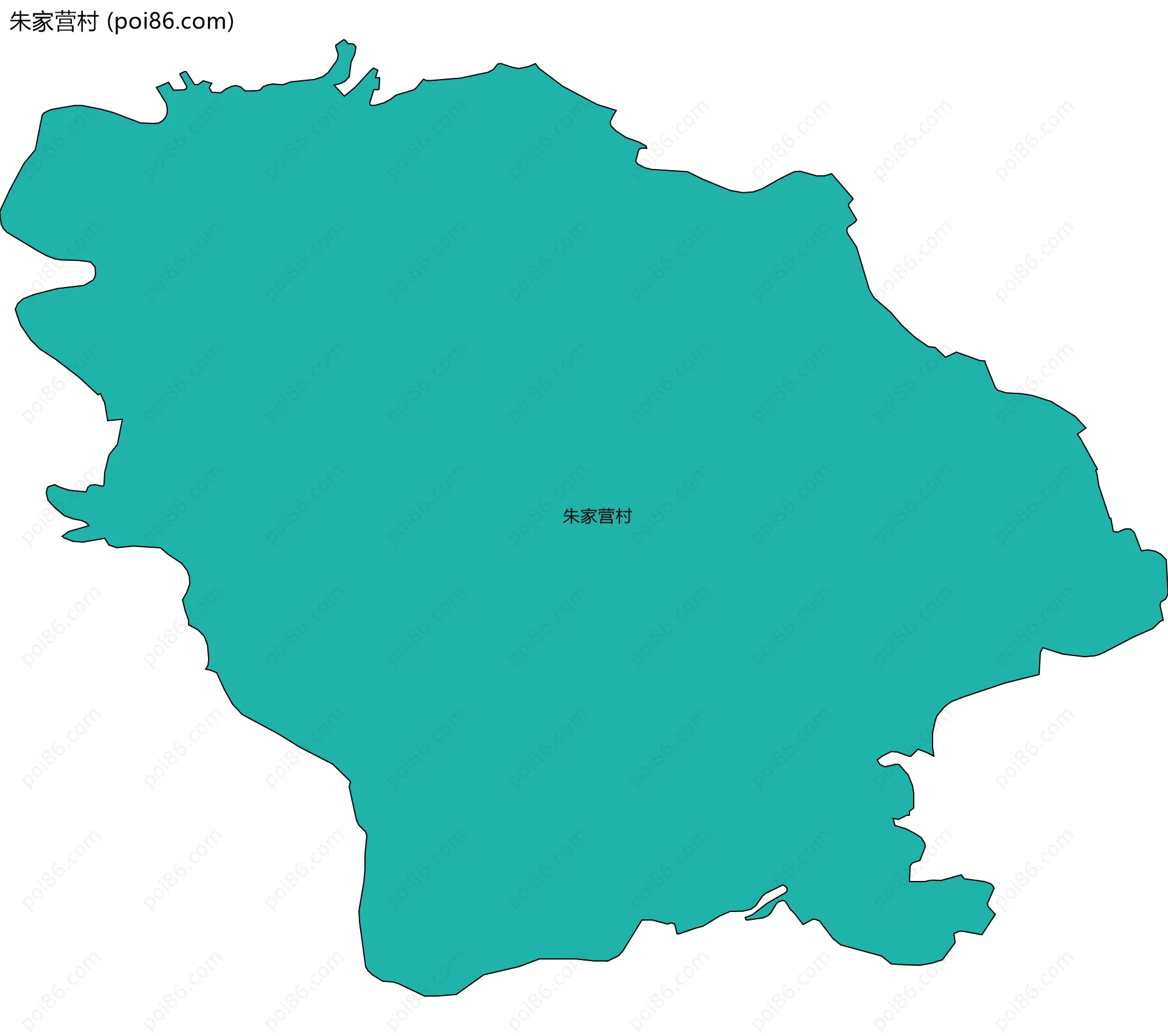 朱家营村边界地图