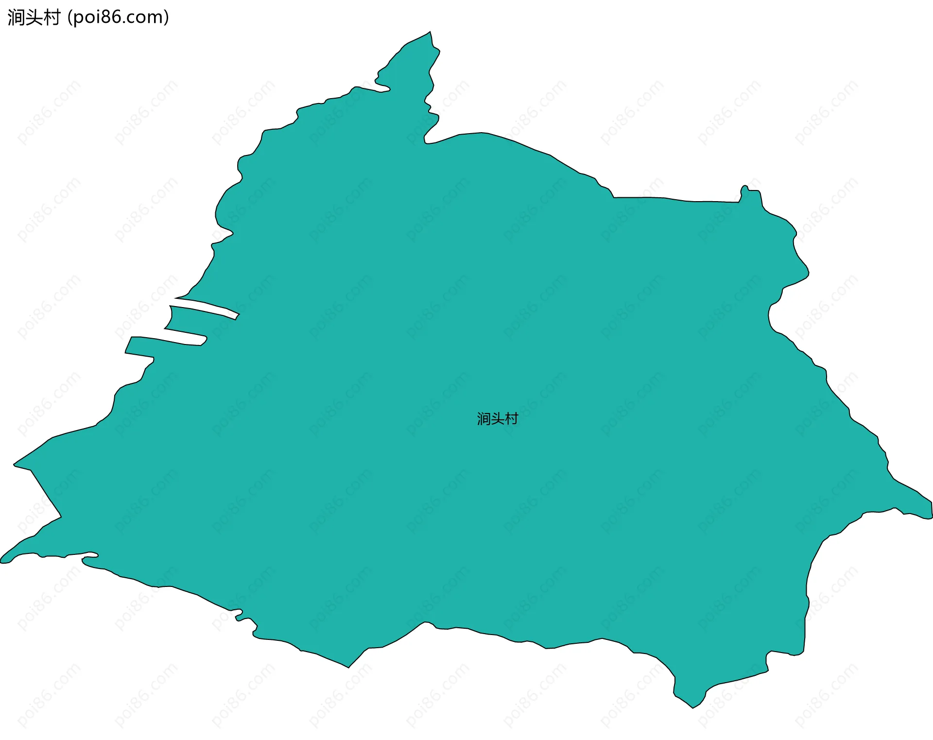 涧头村边界地图