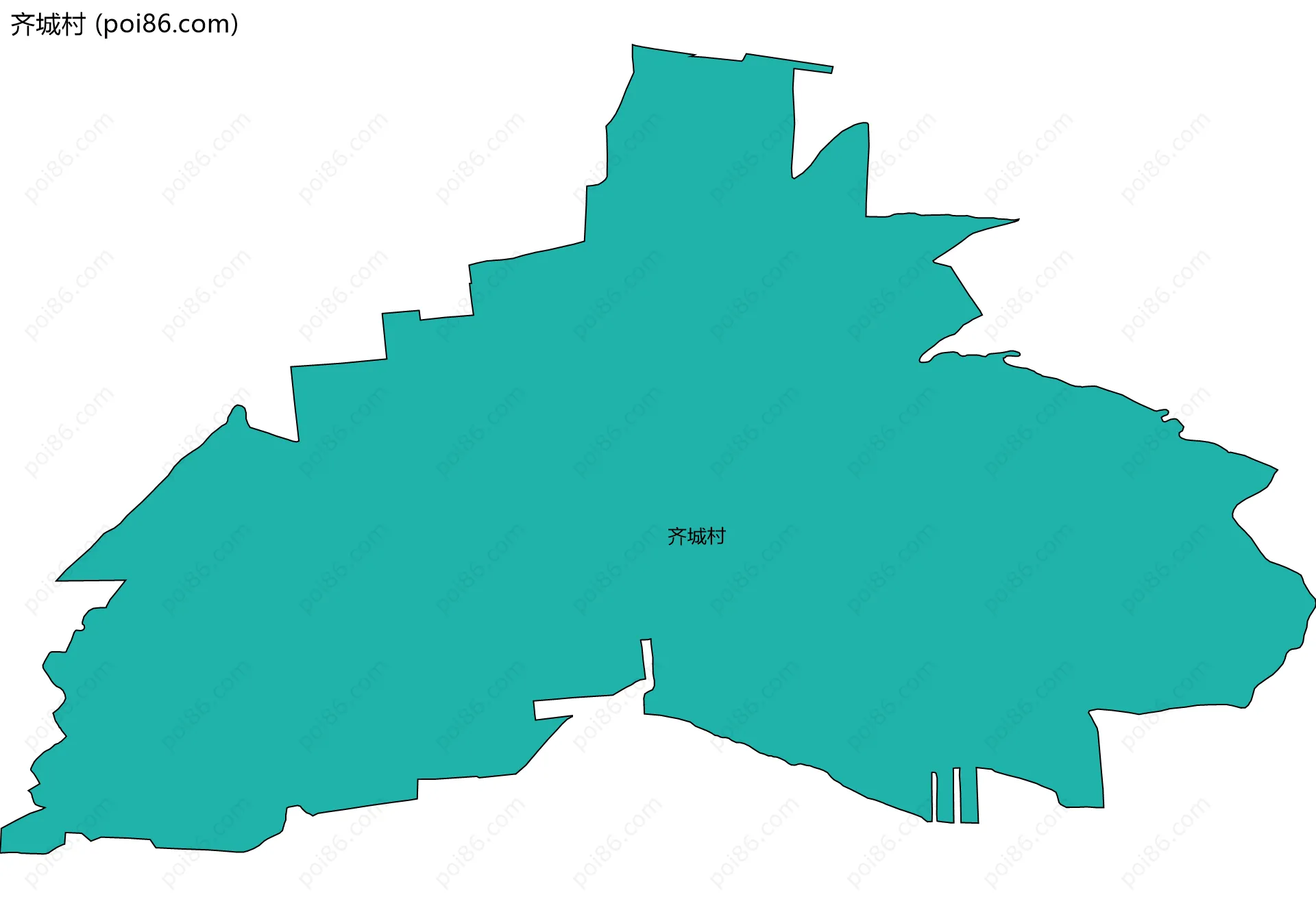 齐城村边界地图