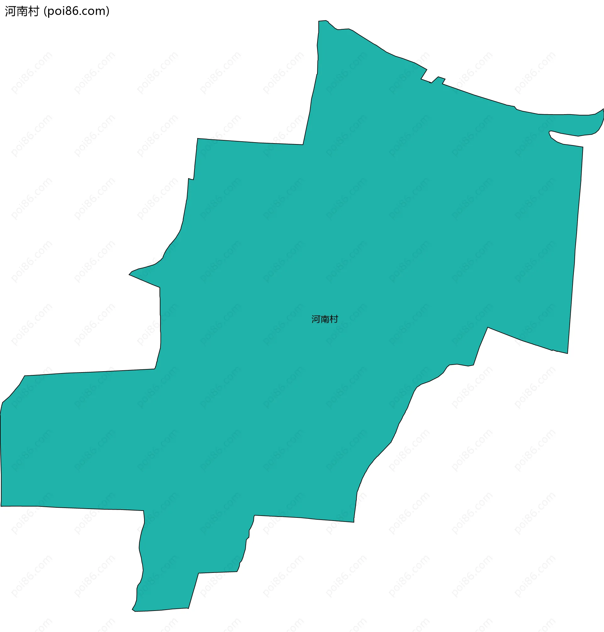 河南村边界地图