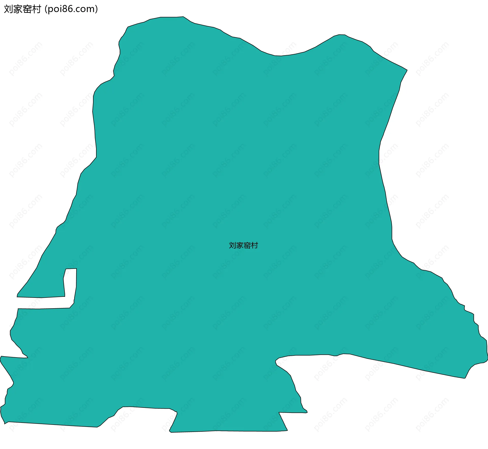 刘家窑村边界地图