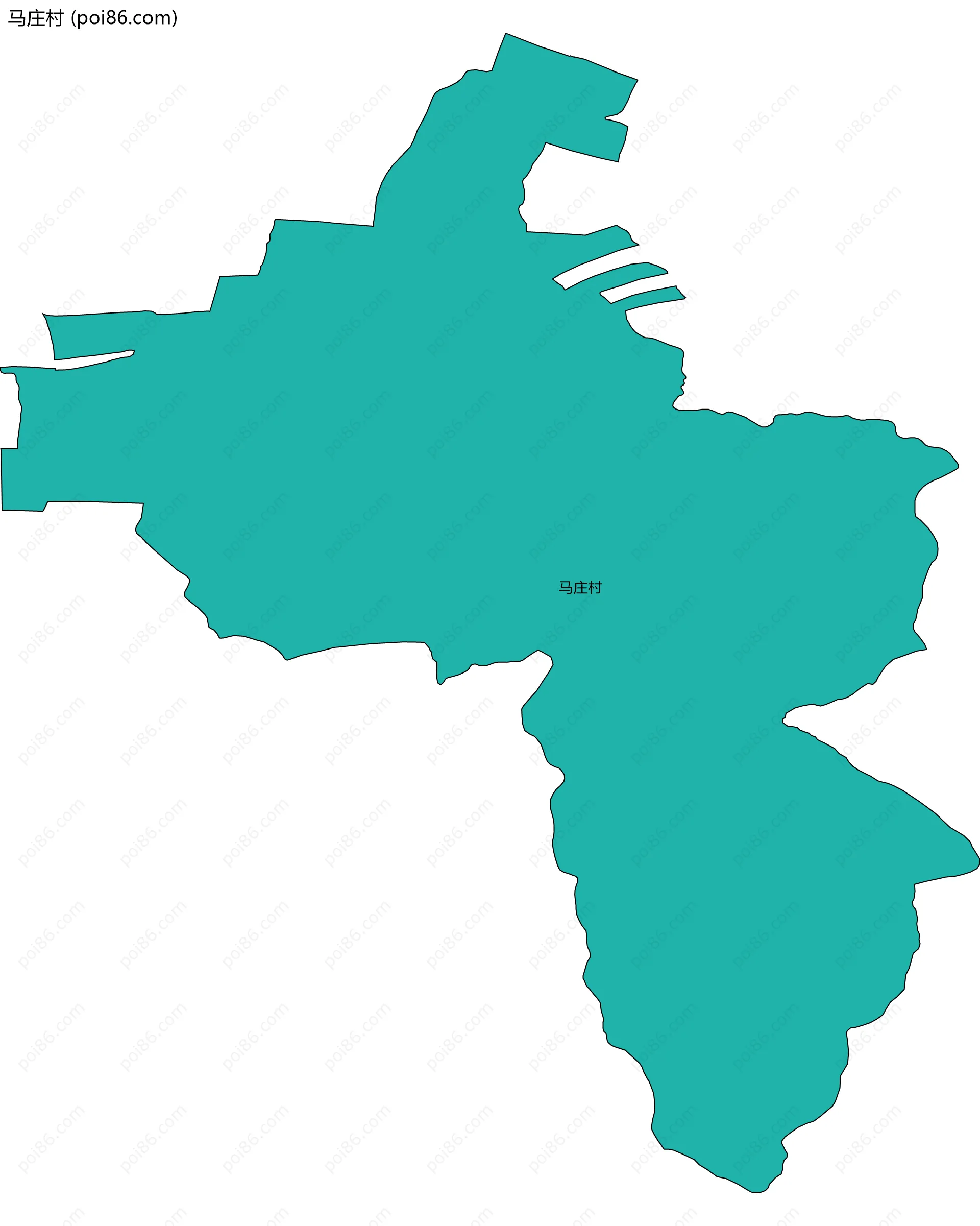 马庄村边界地图