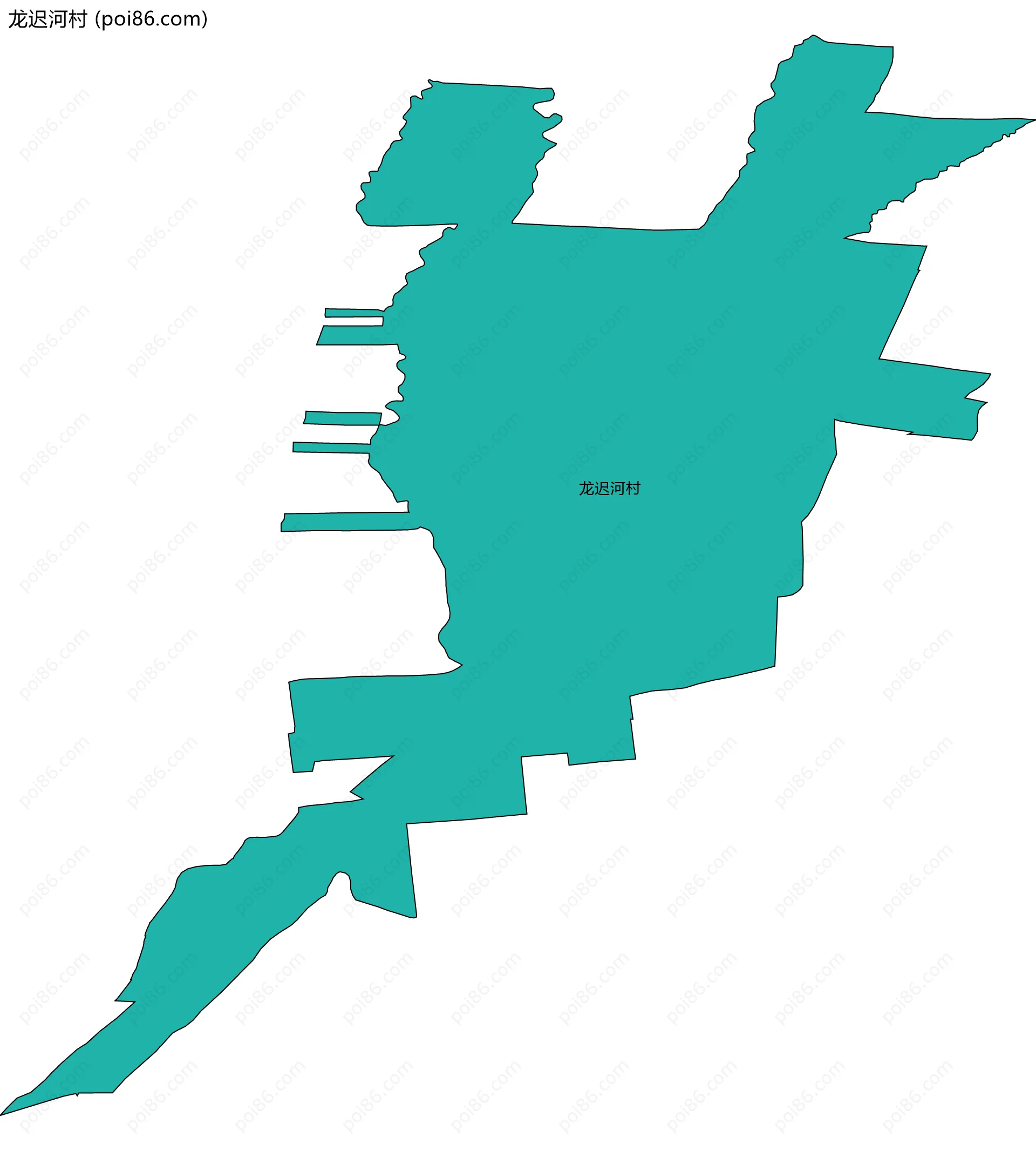 龙迟河村边界地图