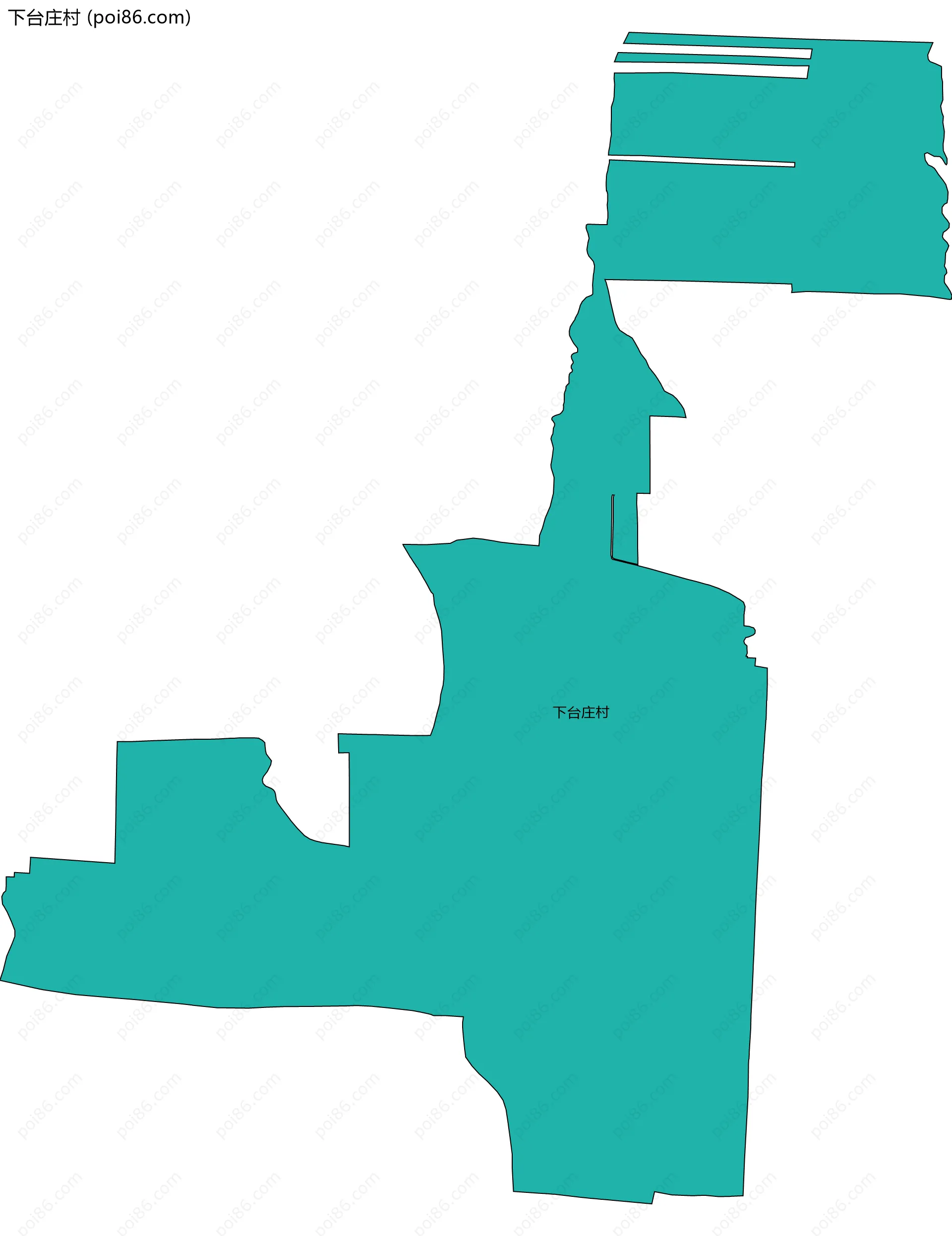 下台庄村边界地图