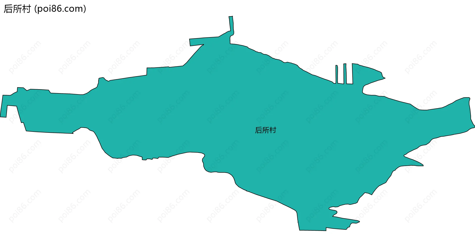 后所村边界地图