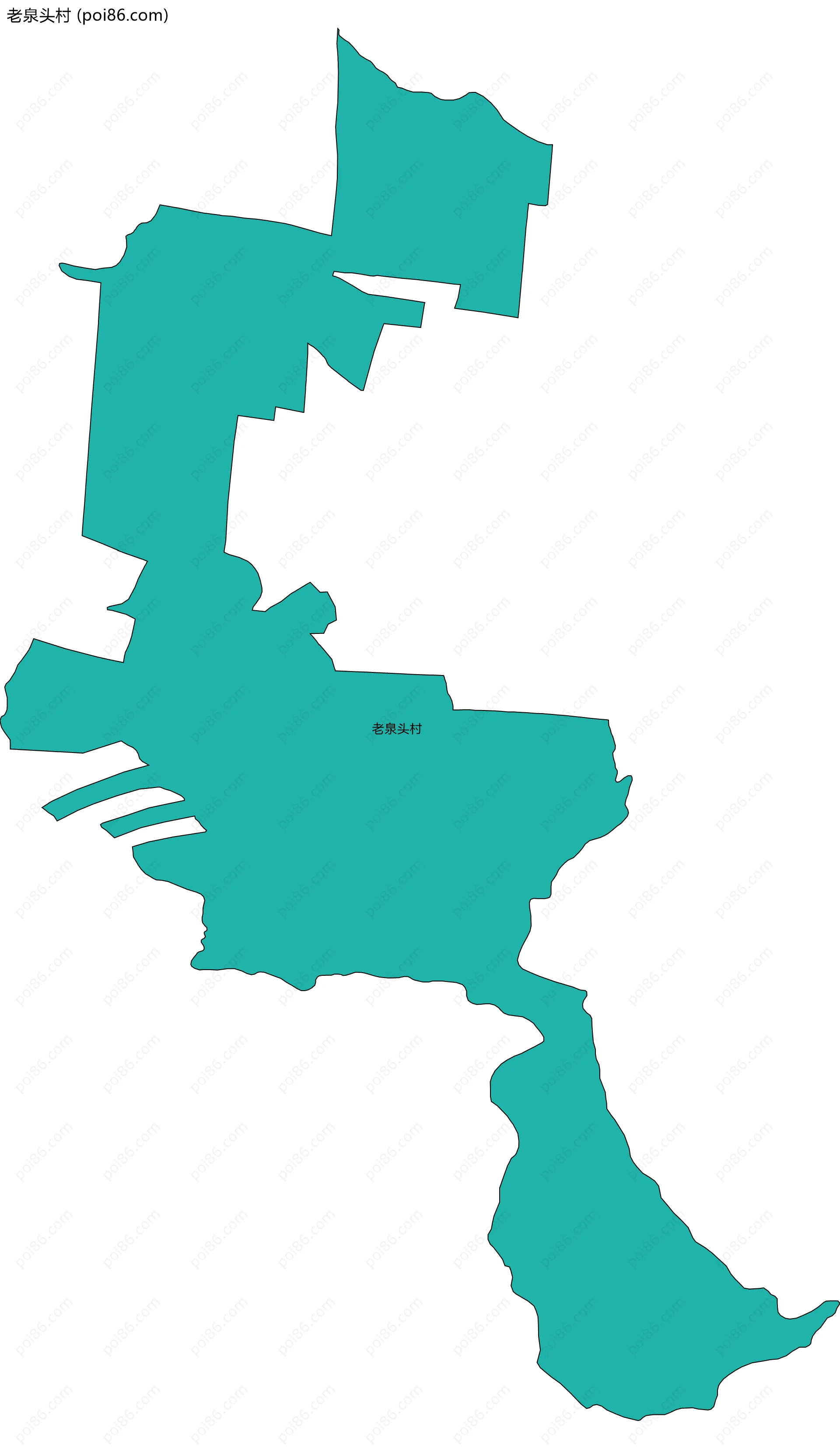 老泉头村边界地图