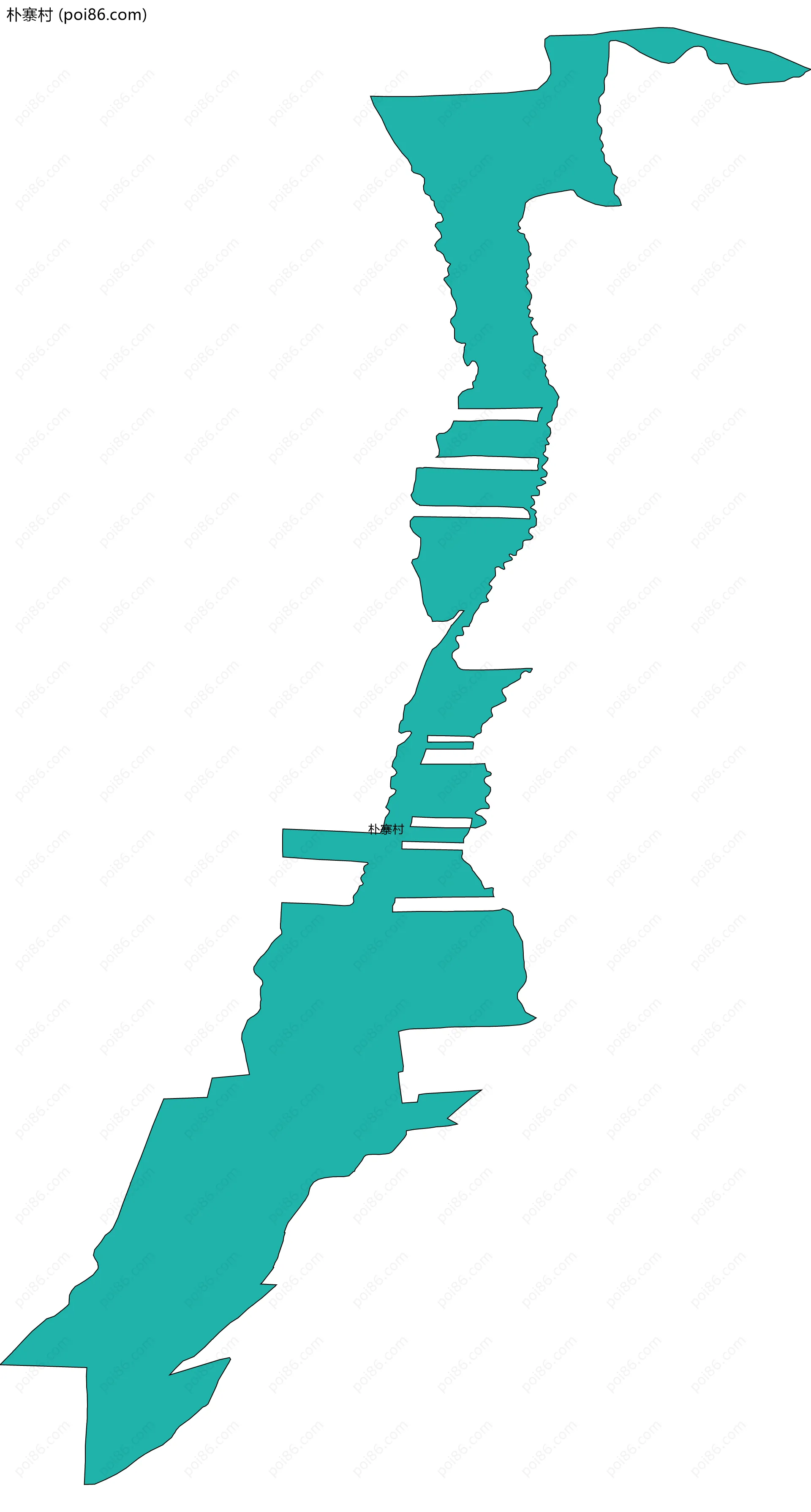 朴寨村边界地图