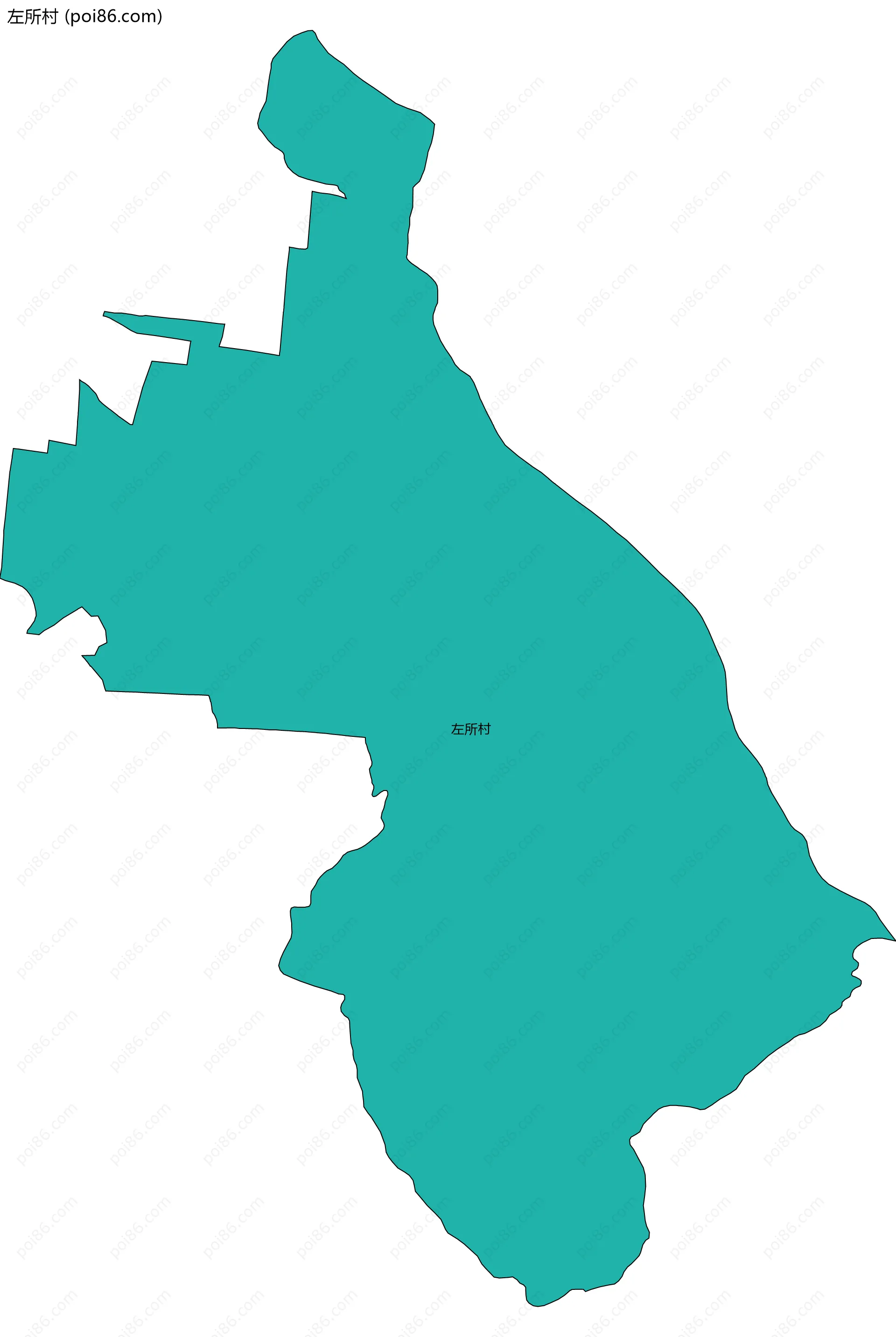 左所村边界地图