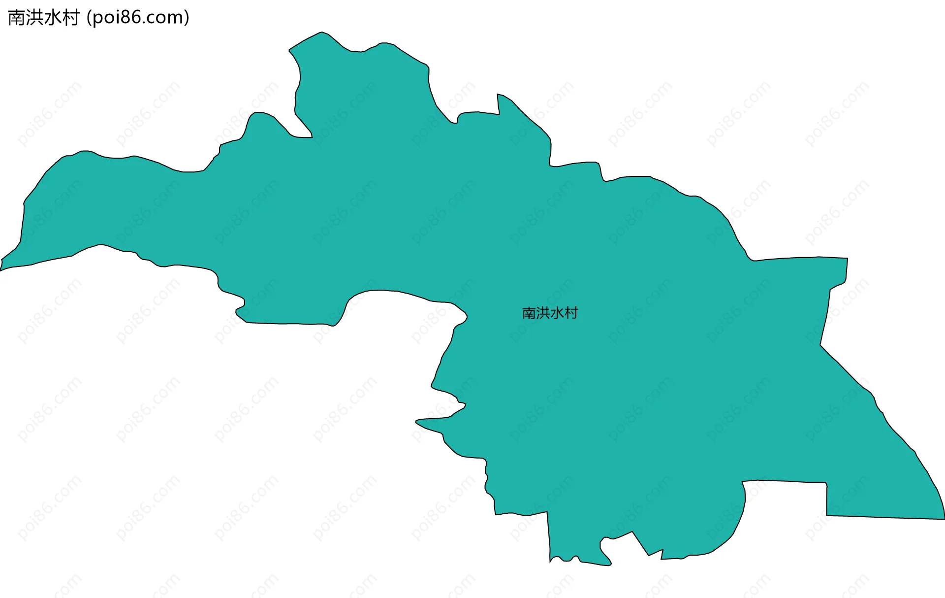 南洪水村边界地图