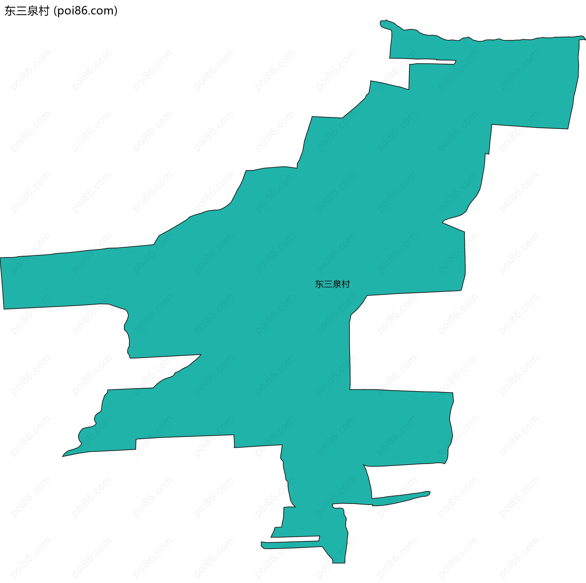 东三泉村边界地图