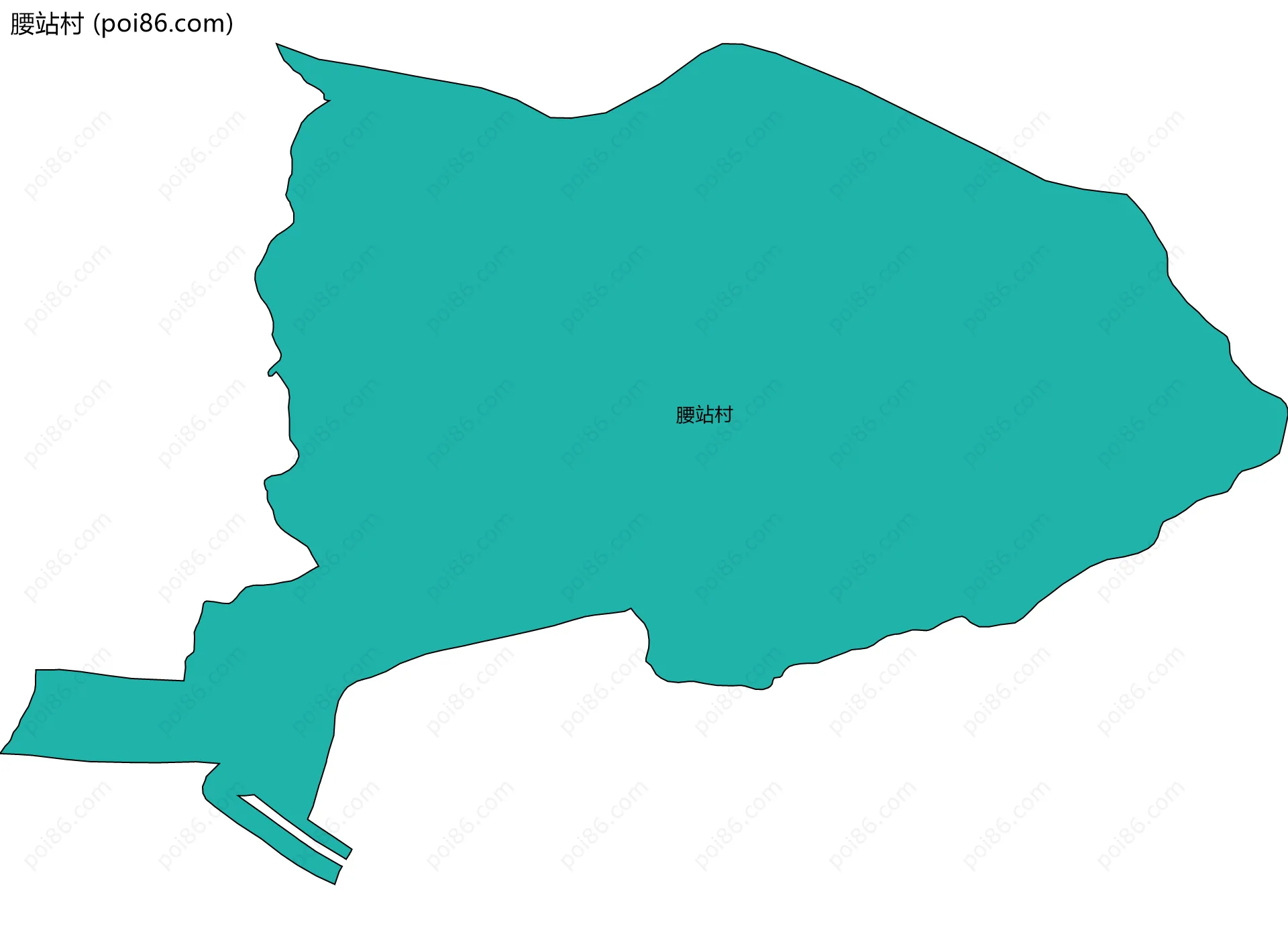 腰站村边界地图