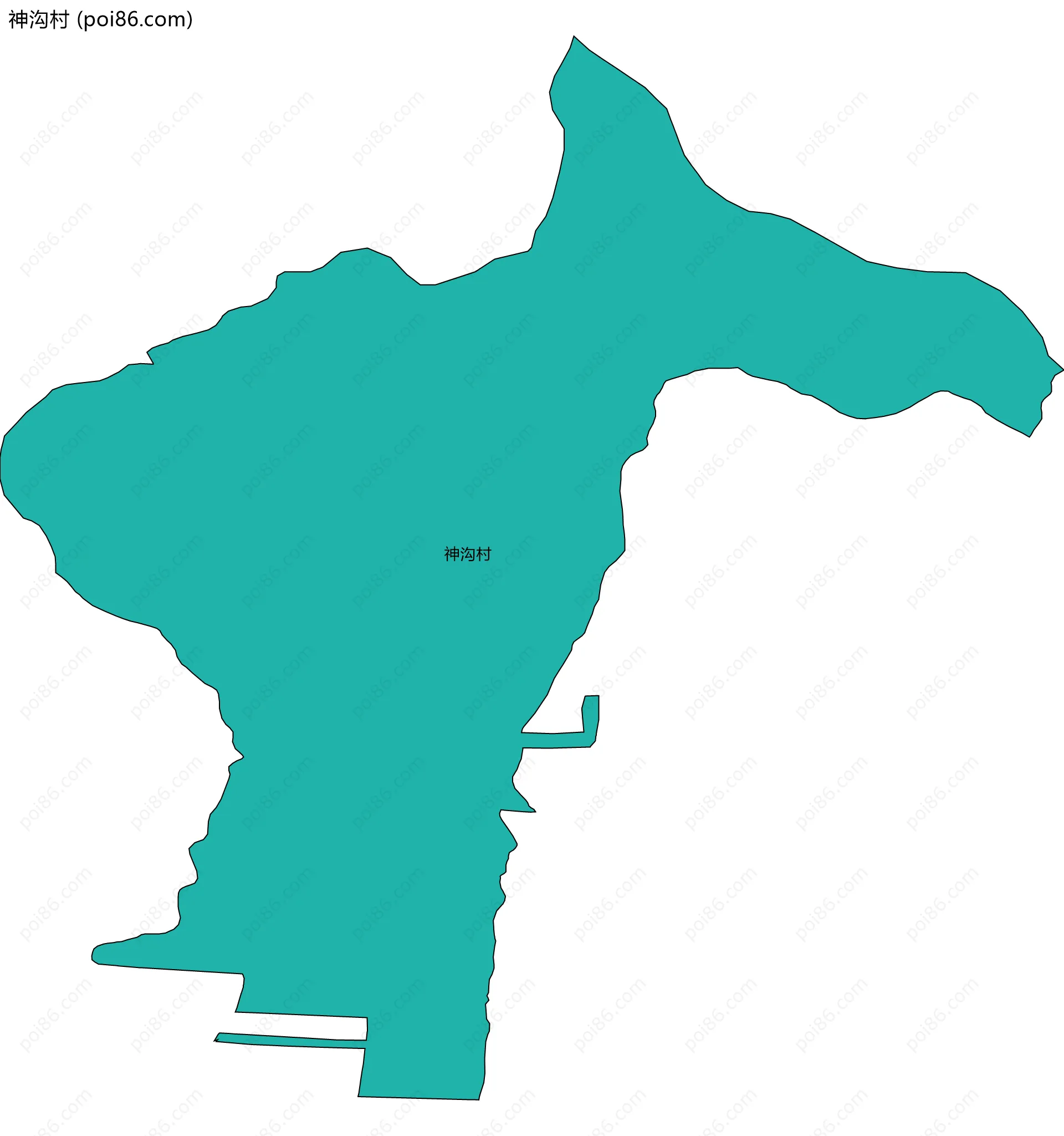 神沟村边界地图