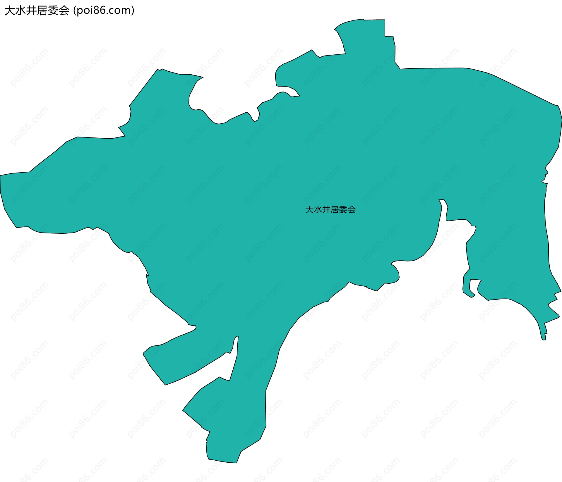 大水井居委会边界地图