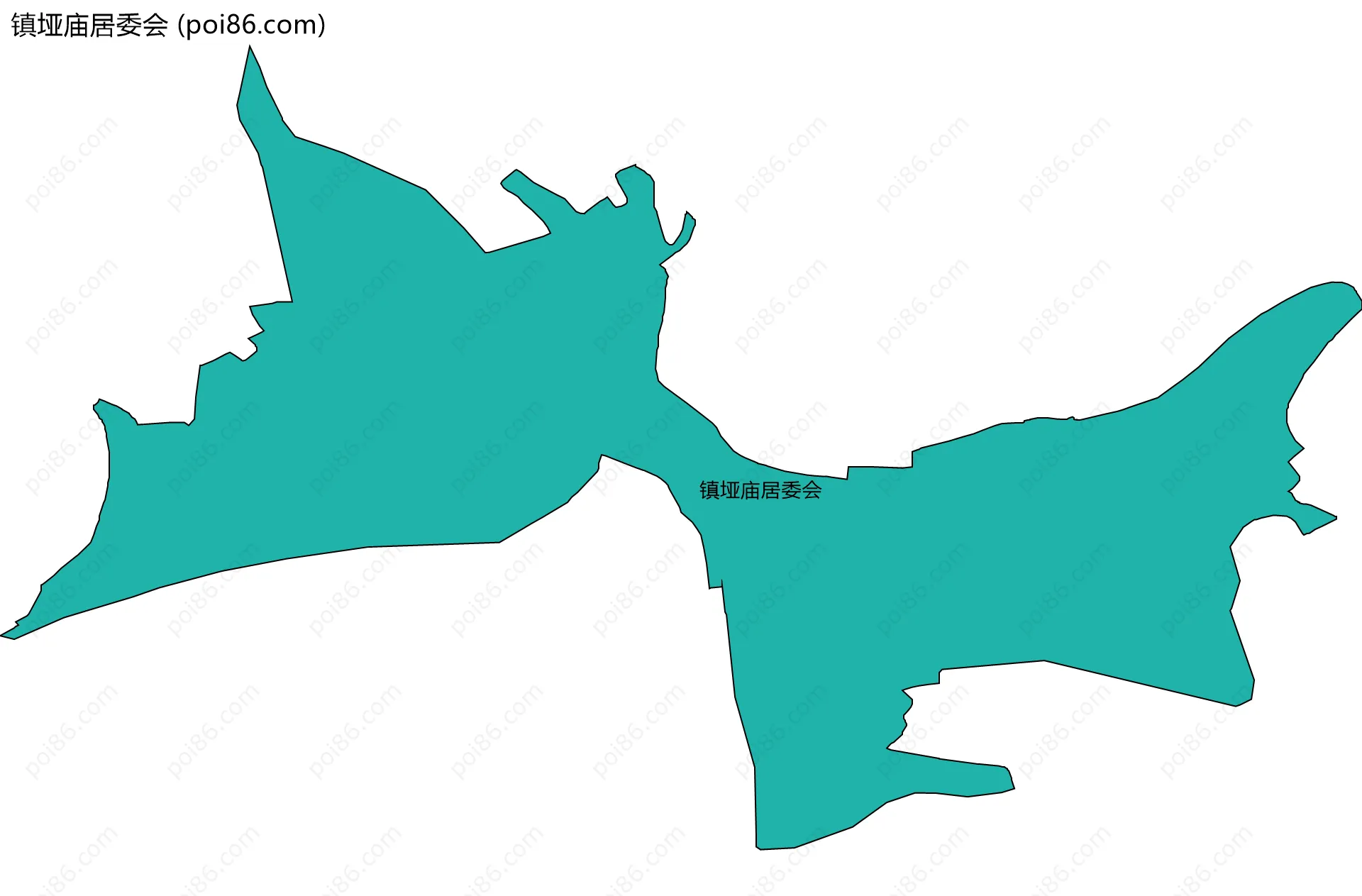 镇垭庙居委会边界地图