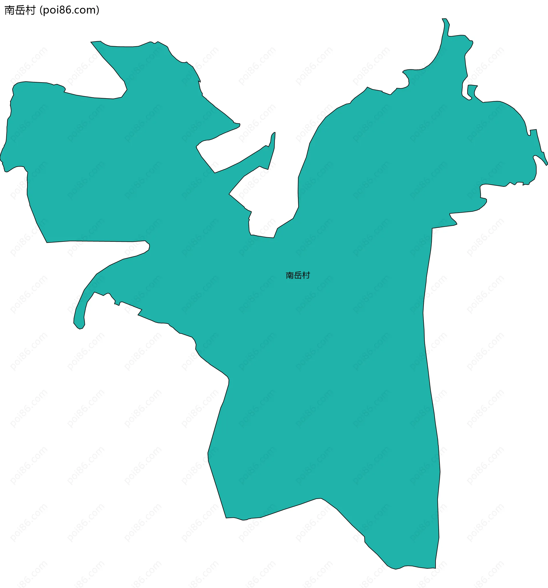 南岳村边界地图