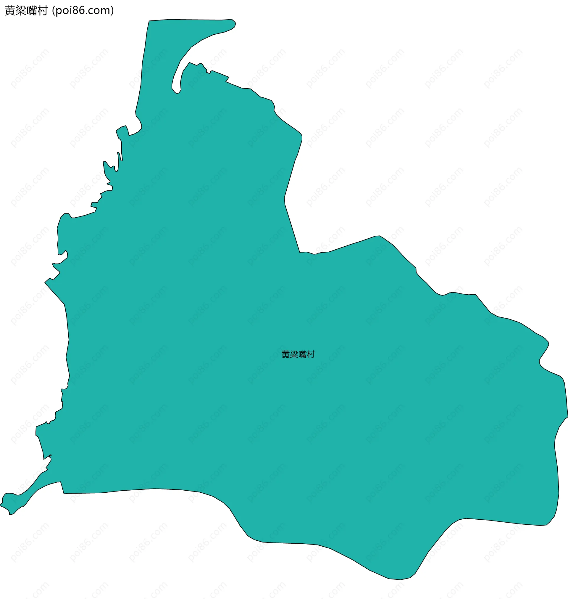 黄梁嘴村边界地图