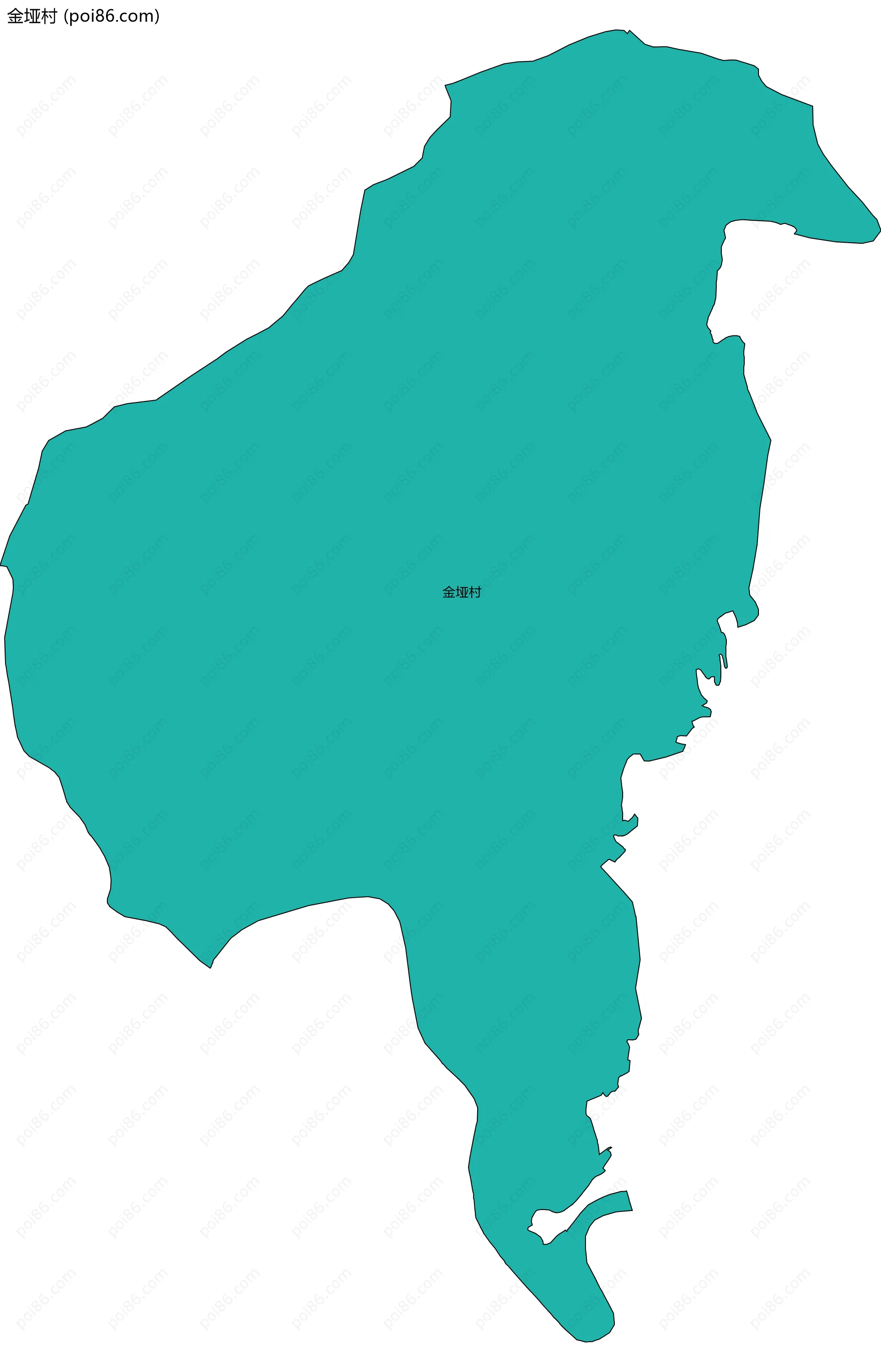 金垭村边界地图