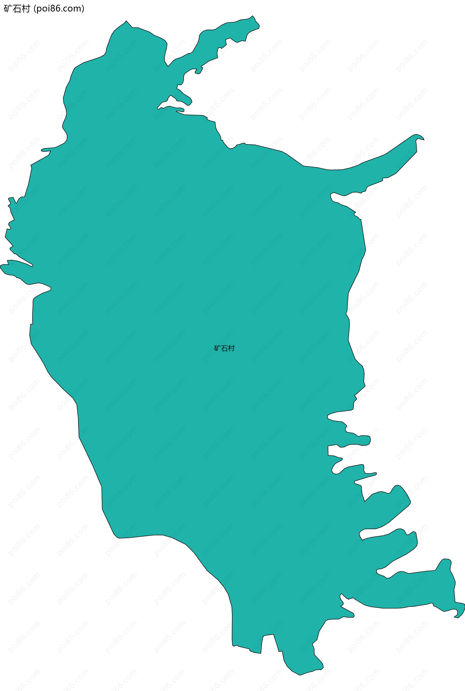 矿石村边界地图