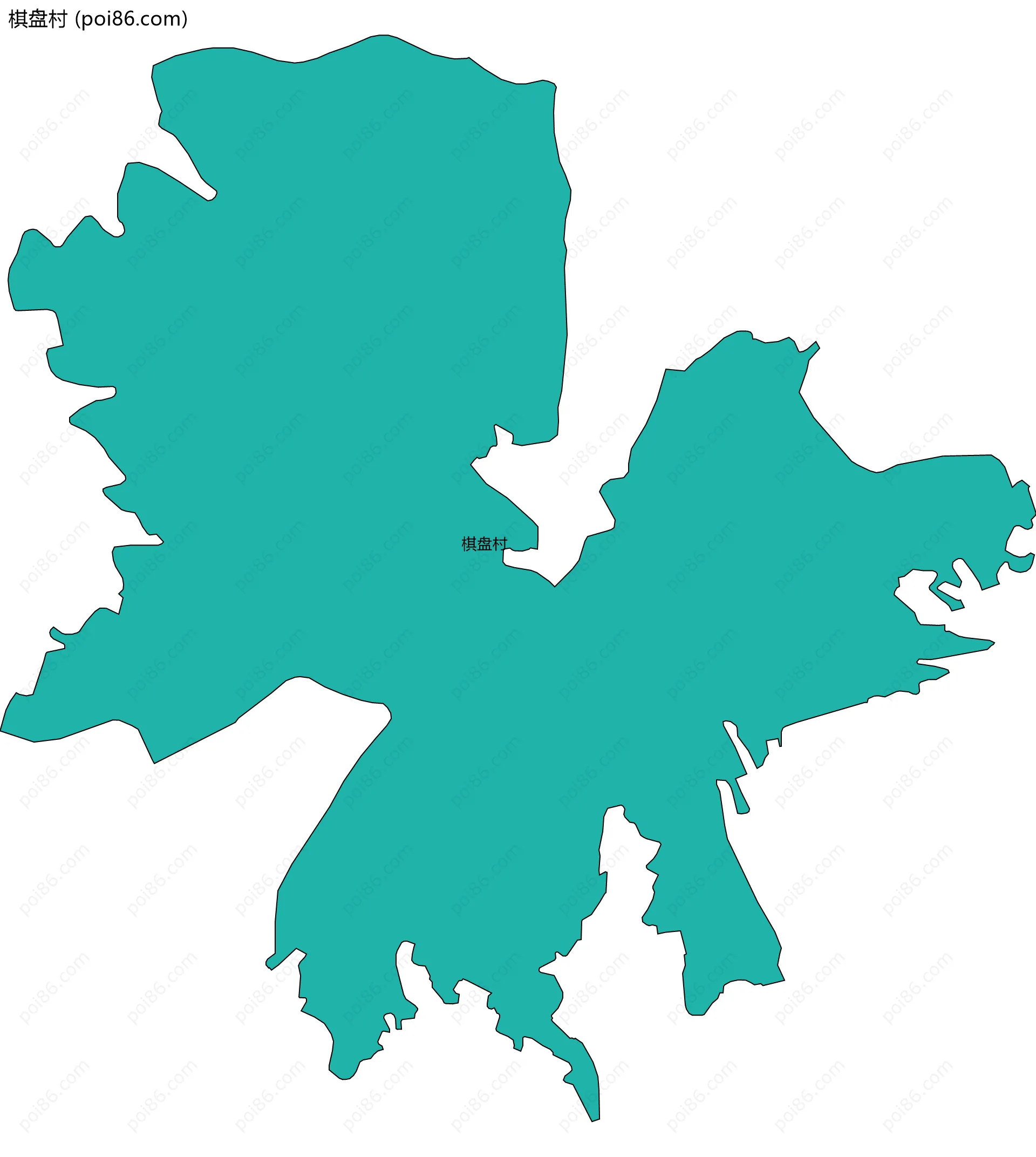 棋盘村边界地图