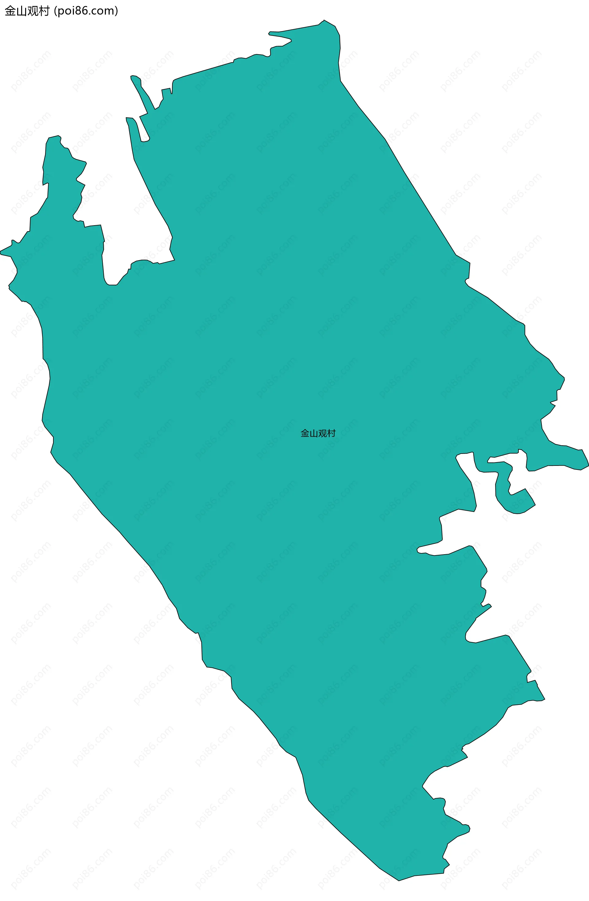 金山观村边界地图