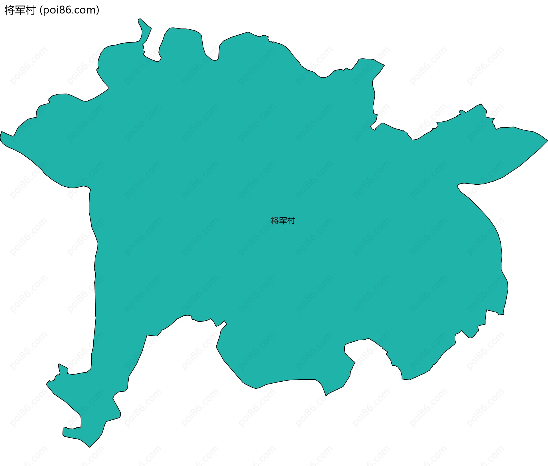将军村边界地图