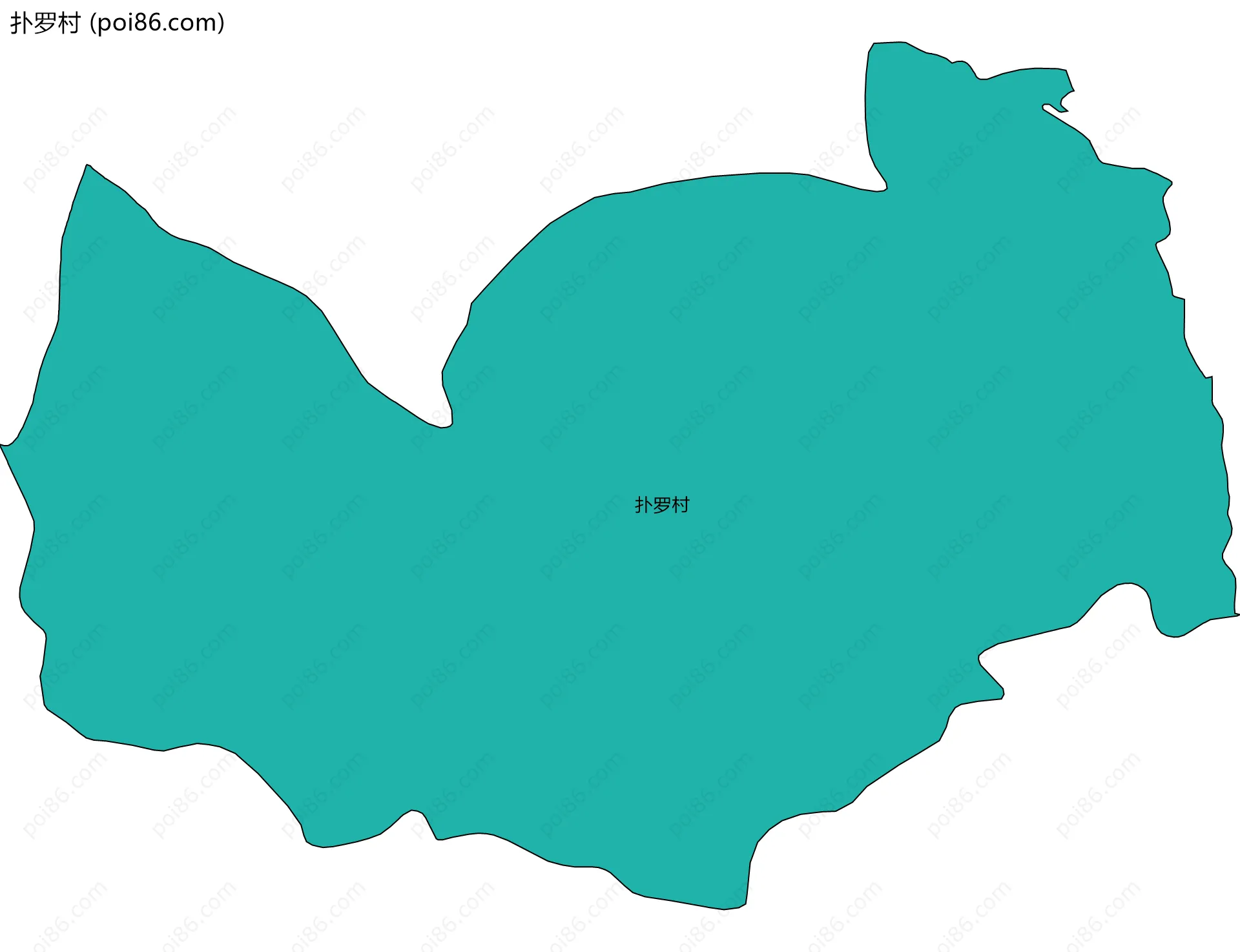 扑罗村边界地图