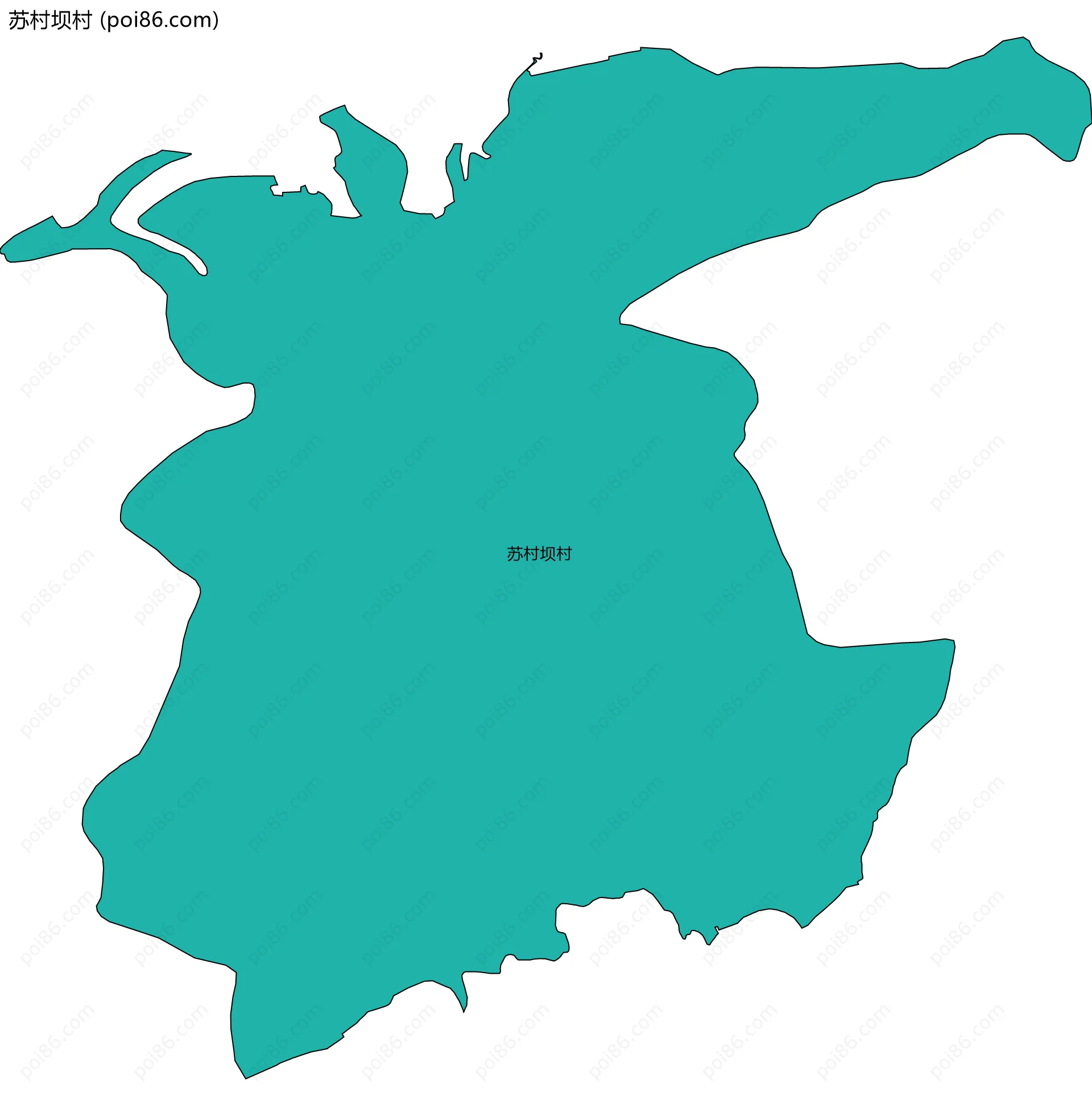苏村坝村边界地图
