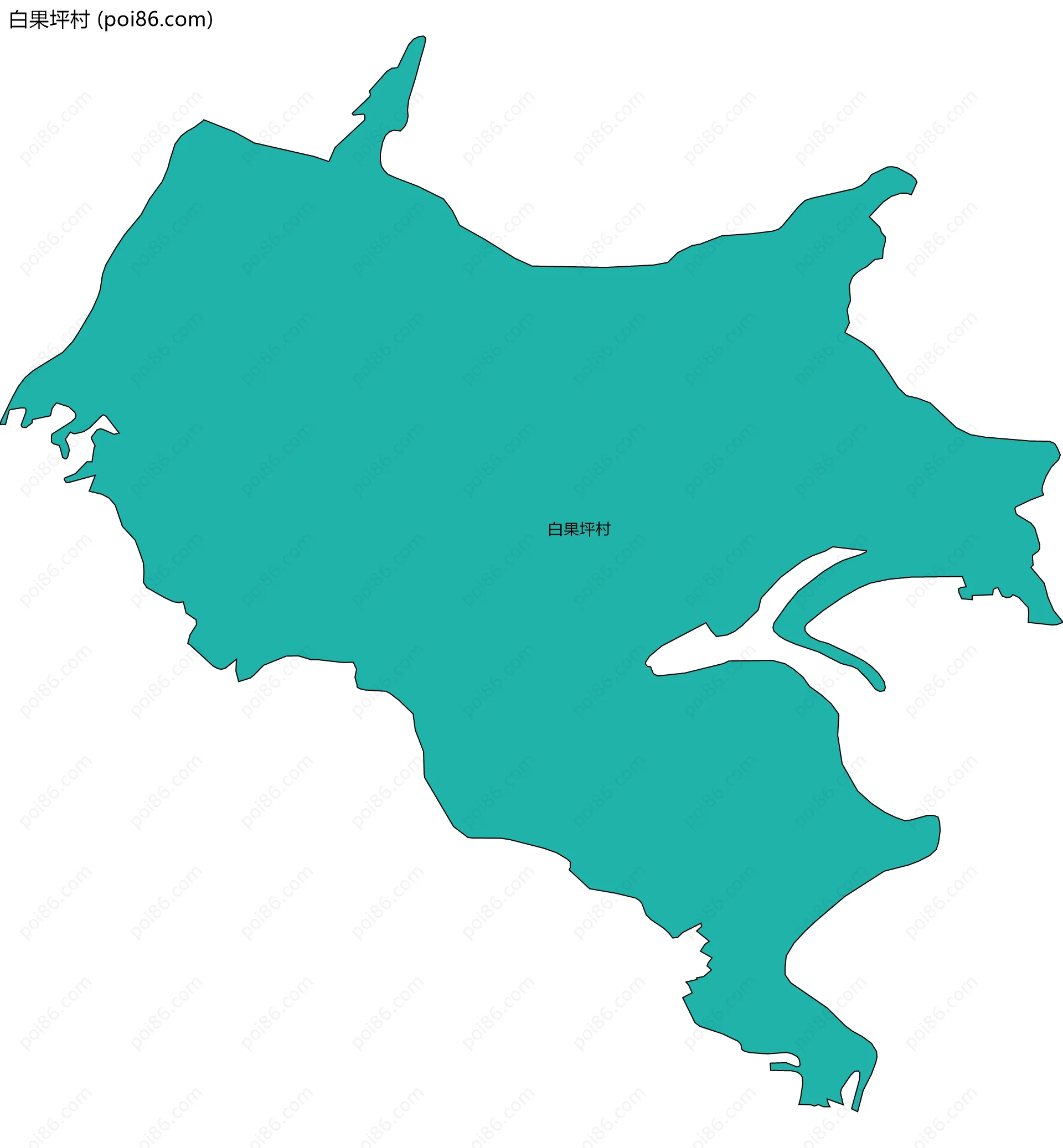 白果坪村边界地图