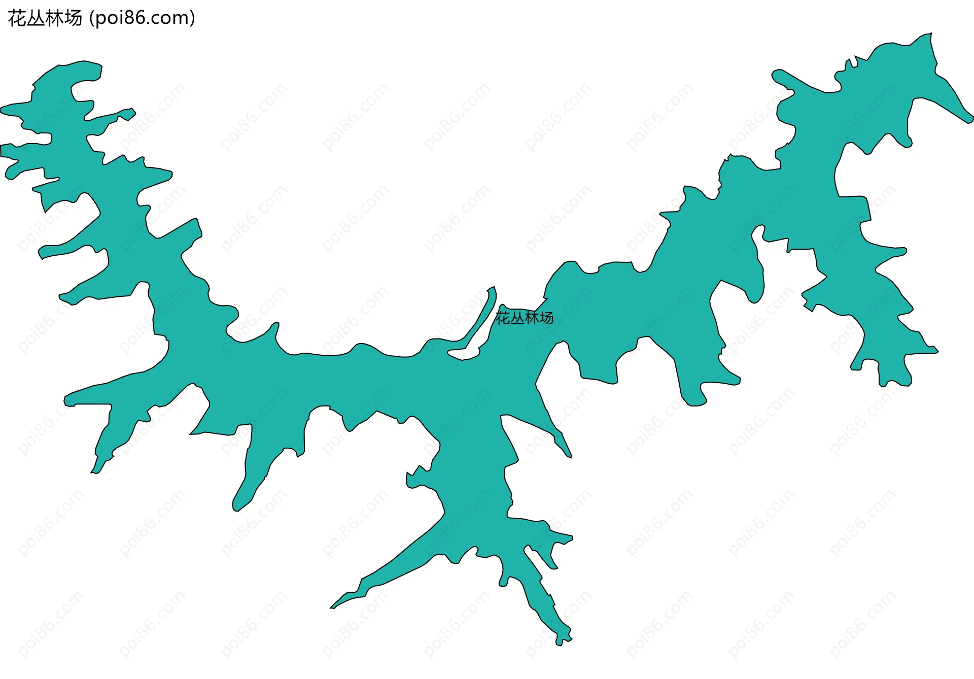 花丛林场边界地图