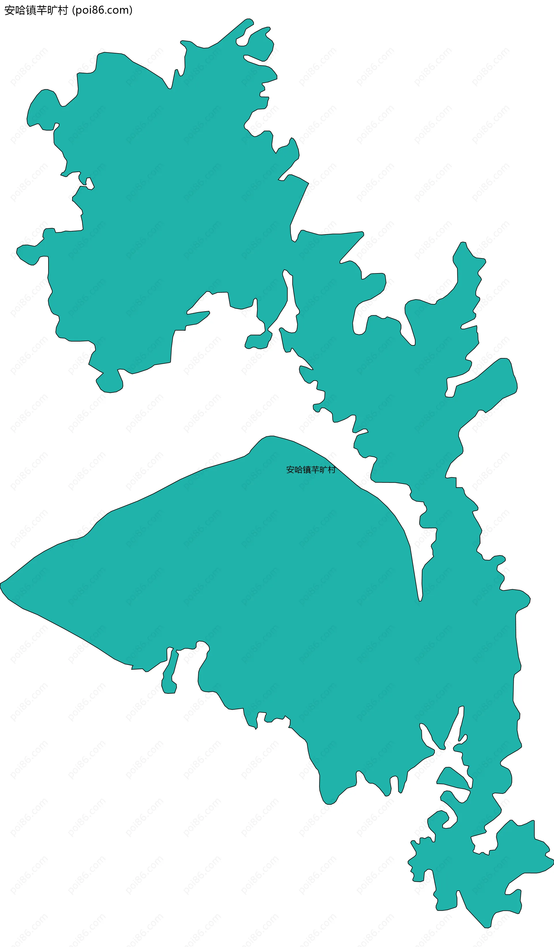 安哈镇芊旷村边界地图