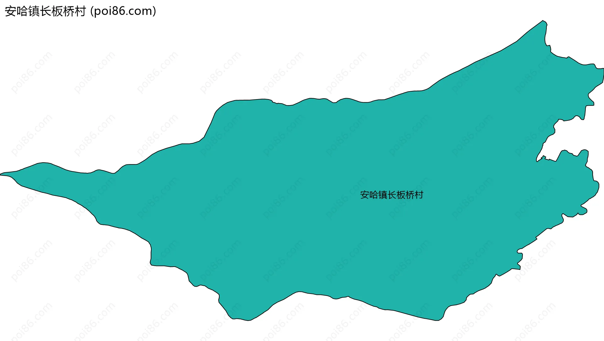 安哈镇长板桥村边界地图