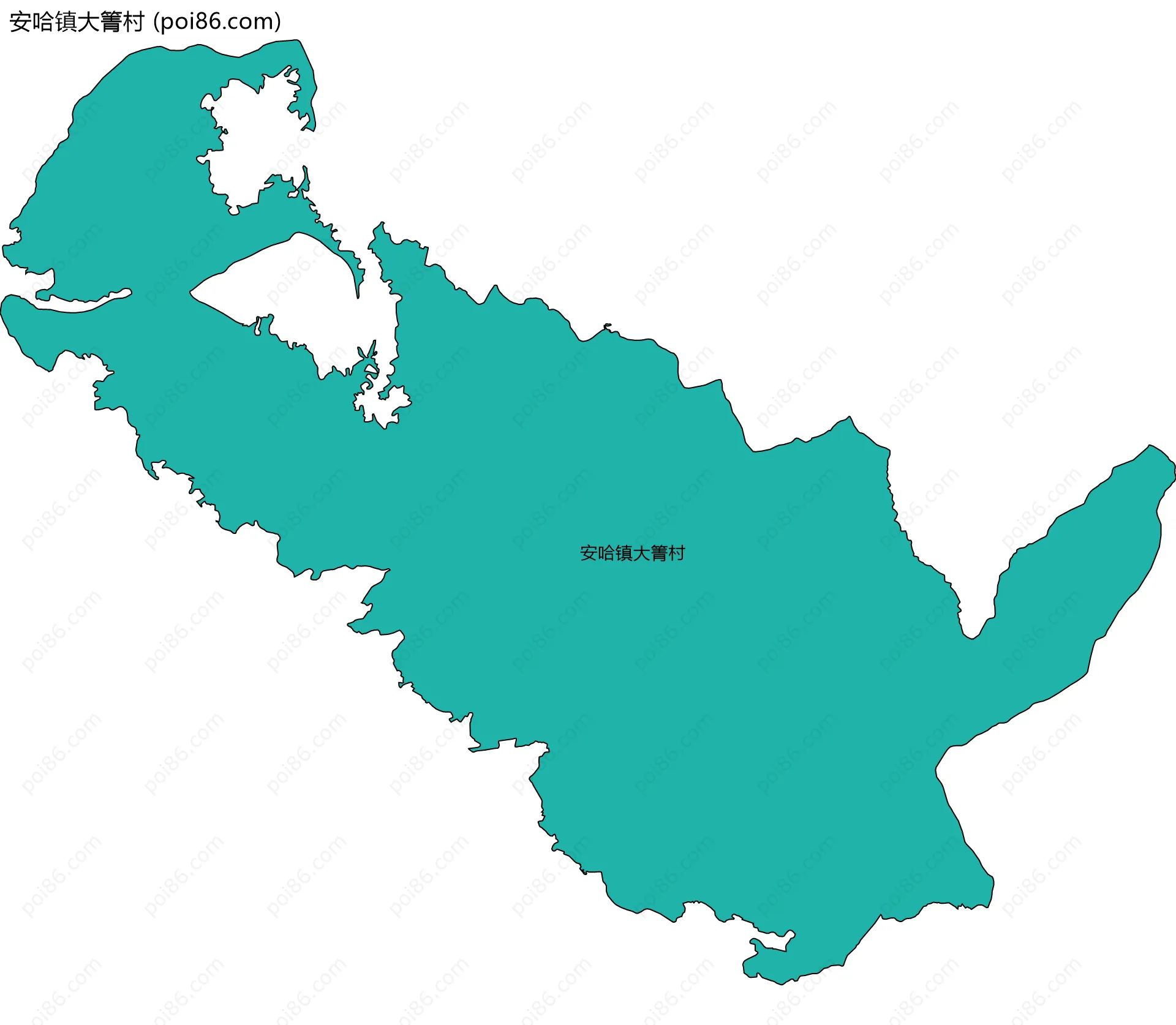 安哈镇大箐村边界地图