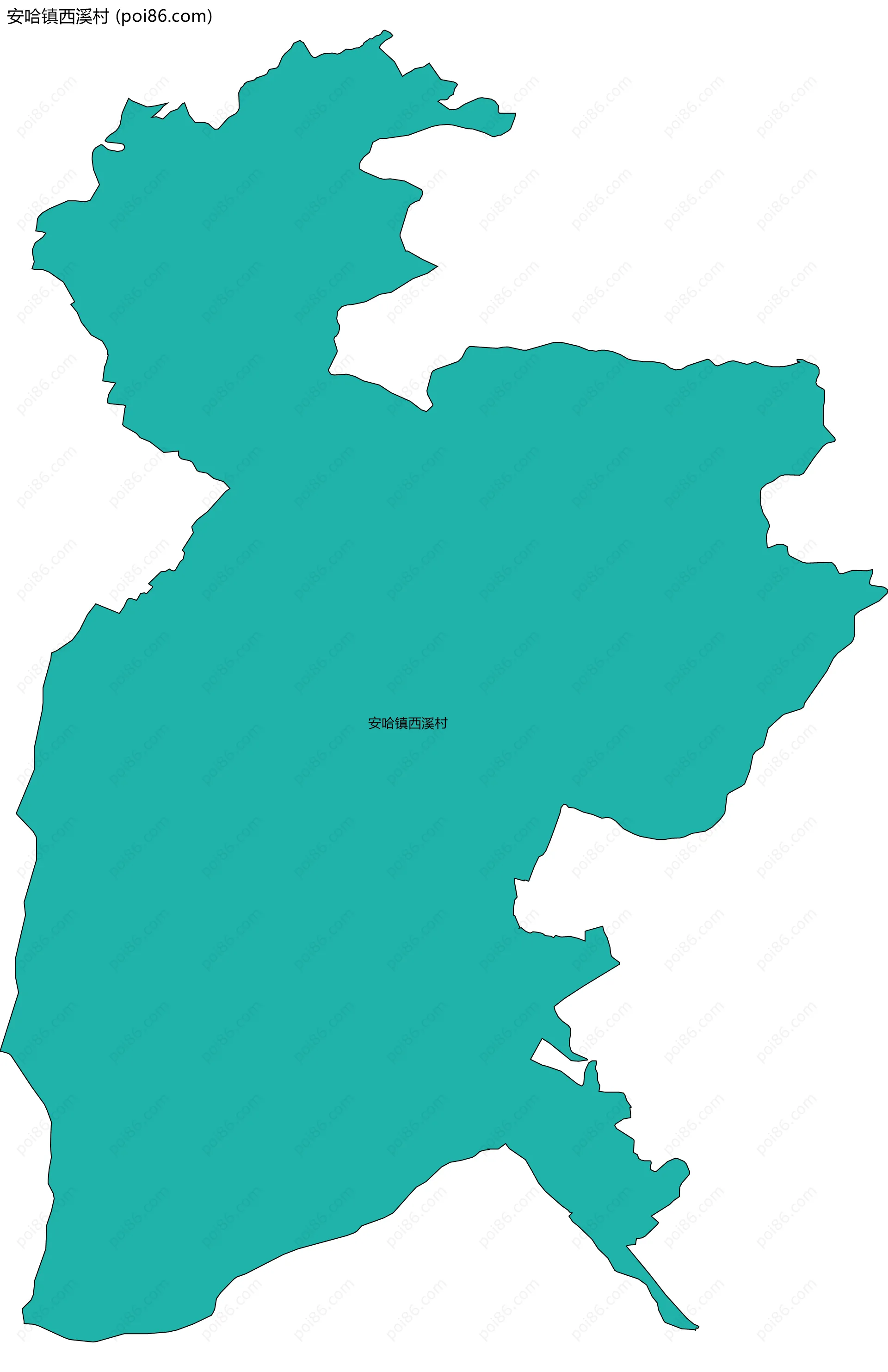 安哈镇西溪村边界地图