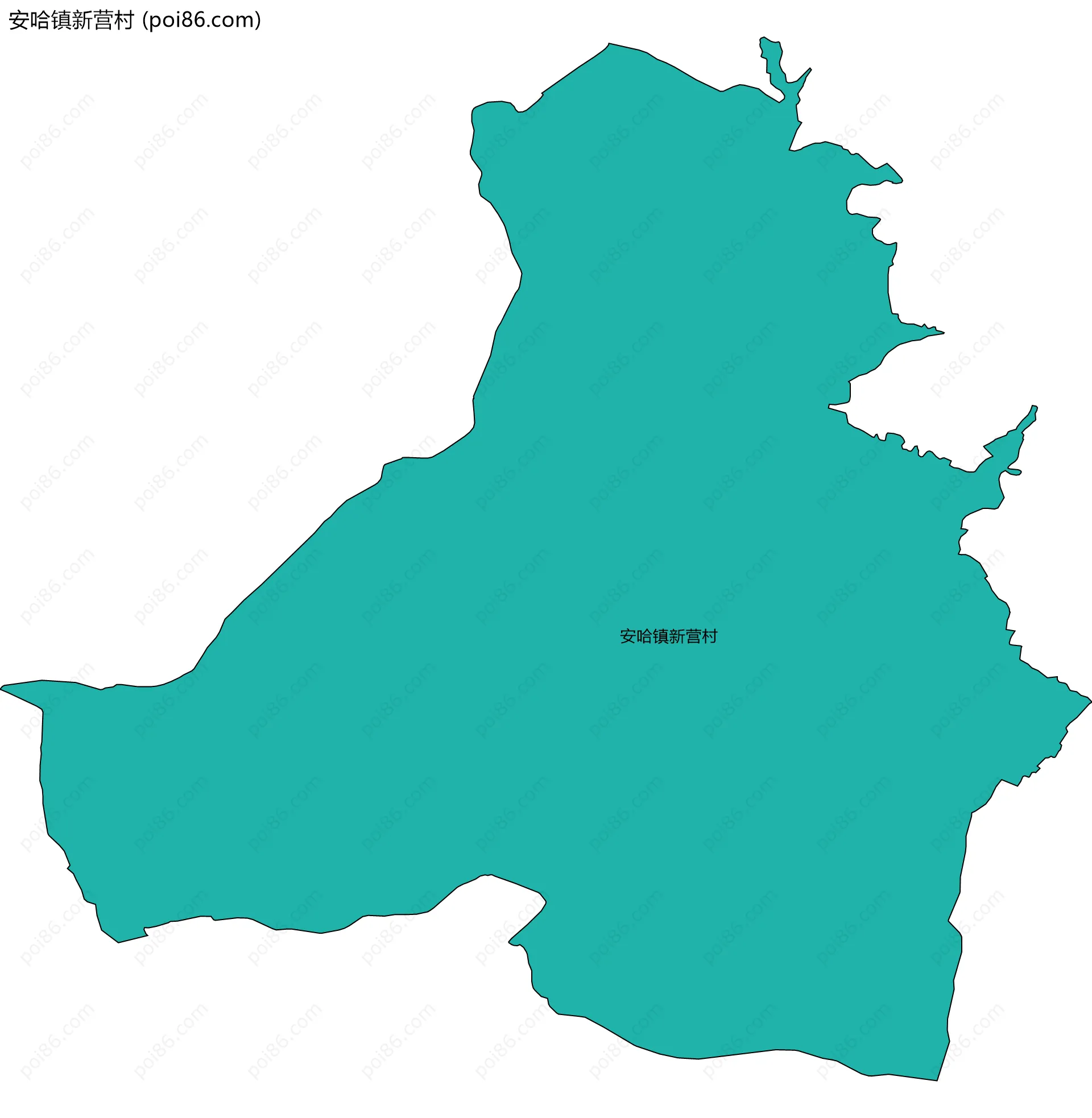 安哈镇新营村边界地图